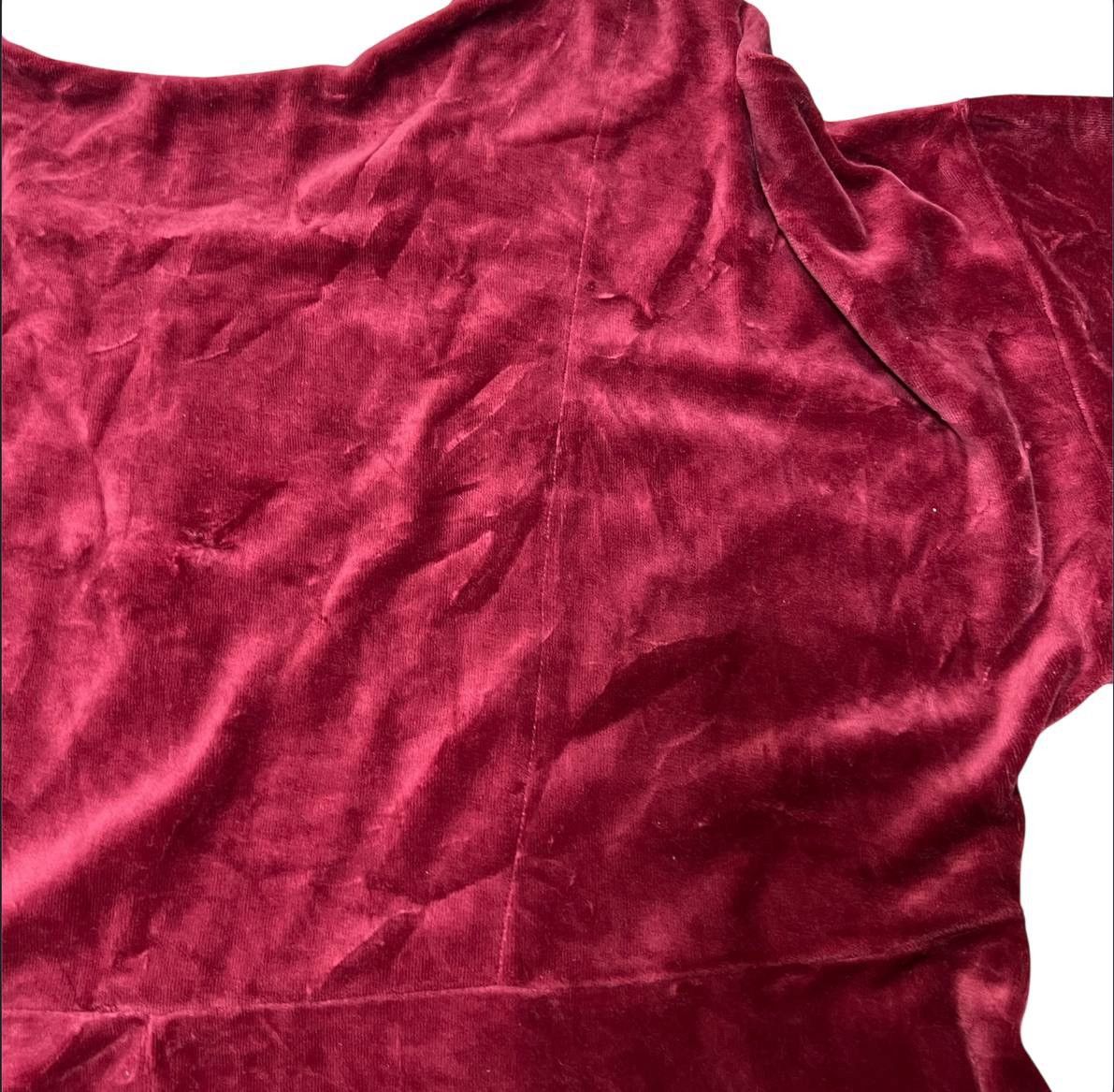 Gudrun Sjoden GUDRUN SJODEN RED ORGANIC COTTON VELOUR TOP POCKETS TUNIC XL Size XL / US 12-14 / IT 48-50 - 15 Thumbnail