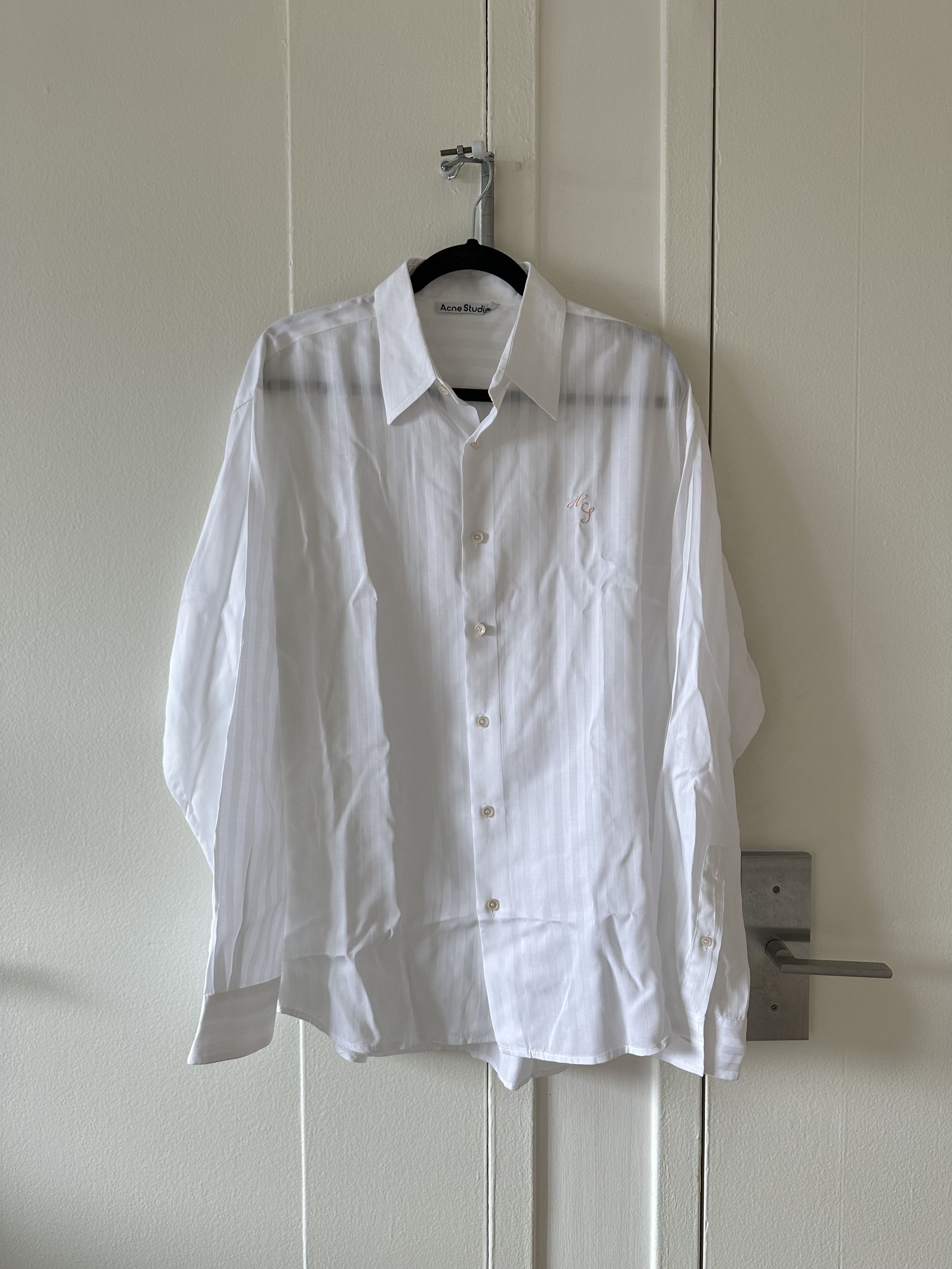 image of Acne Studios Tuxedo Shirt in White, Men's (Size XL)