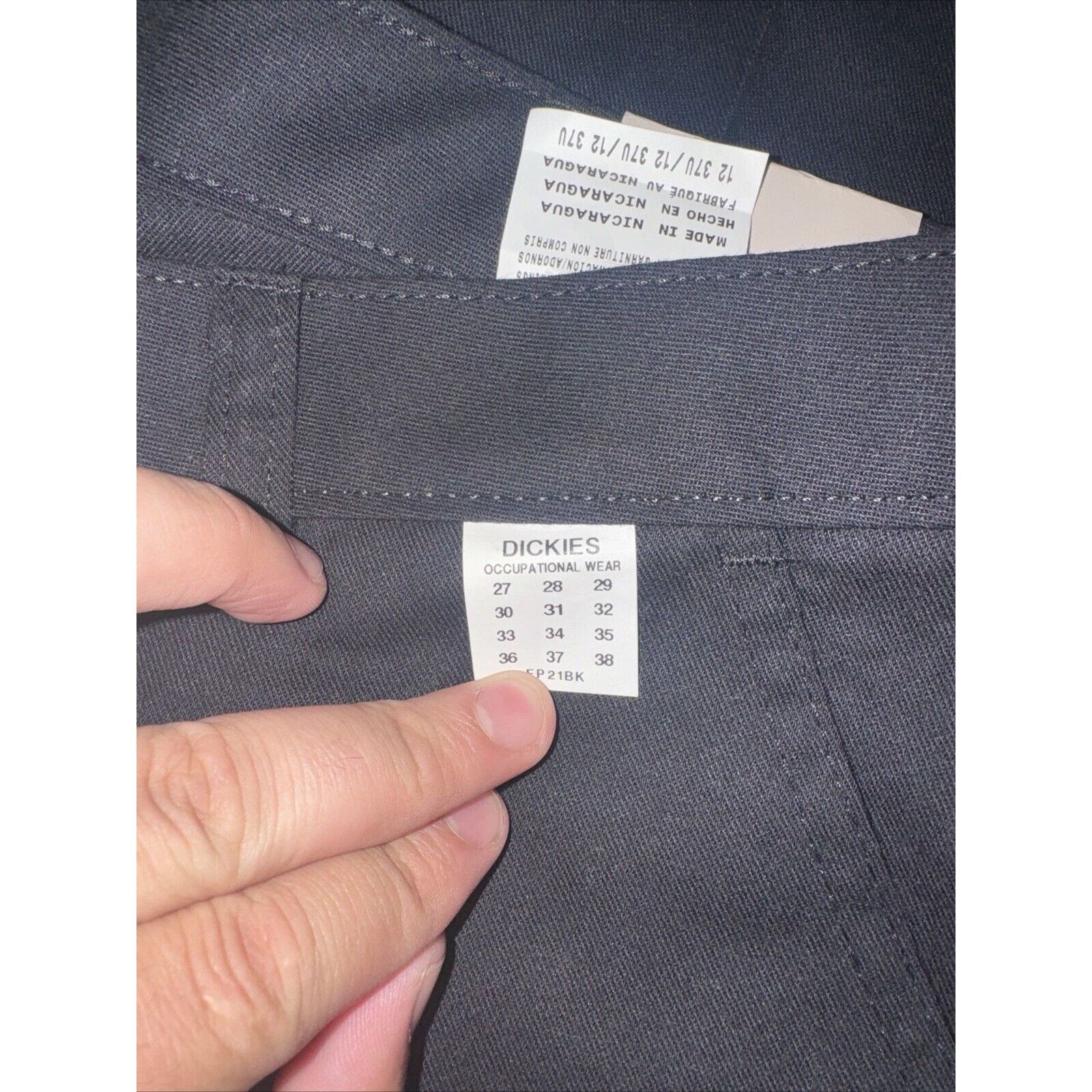 Dickies Women’s Dickies Chino Pants 35x36 Measured Black BNWT Size 35" - 4 Thumbnail