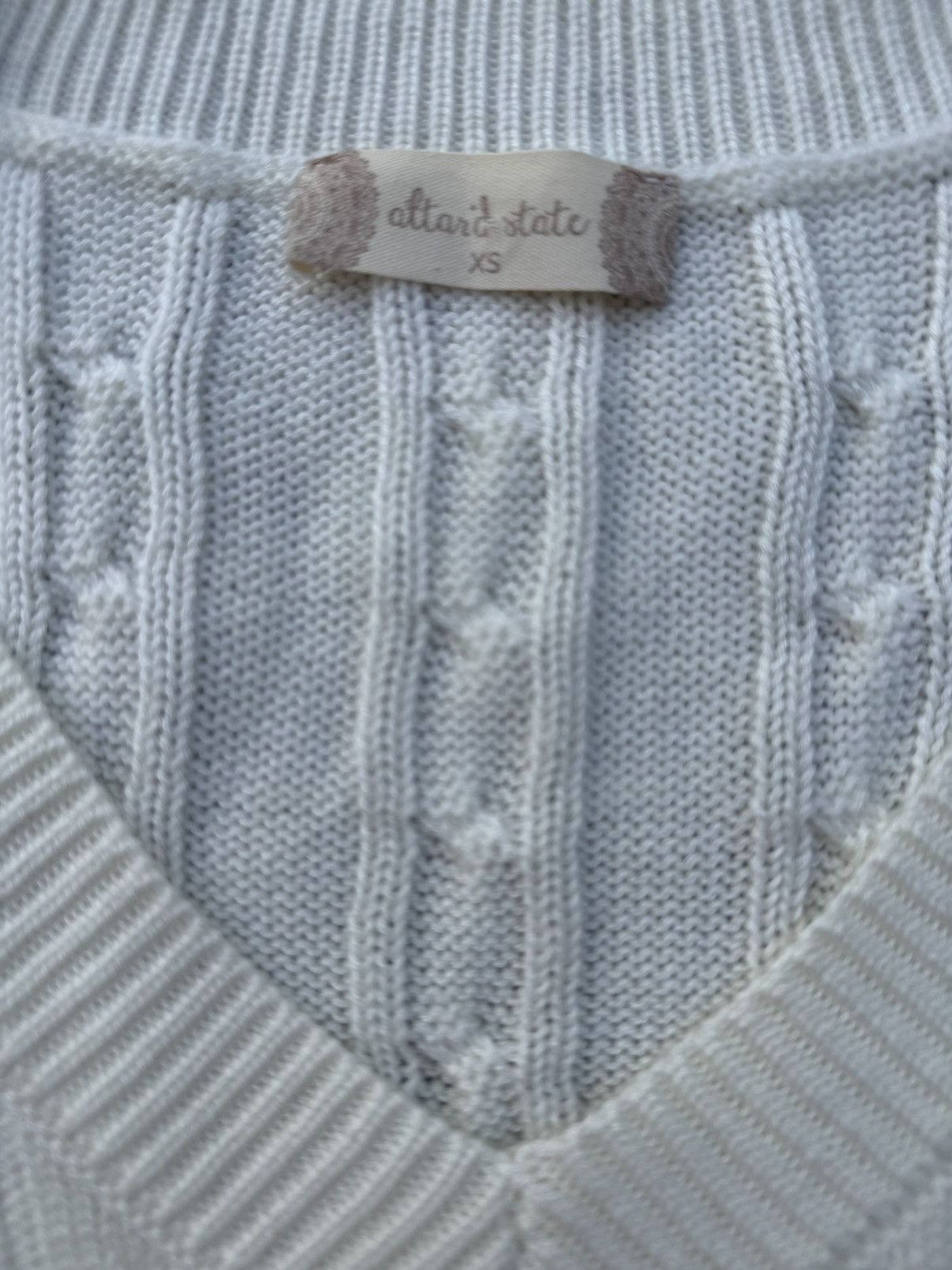 Other Altar’d State Sleeveless Cable Knit Sweater Vest Top Cream Size XS / US 0-2 / IT 36-38 - 6 Thumbnail