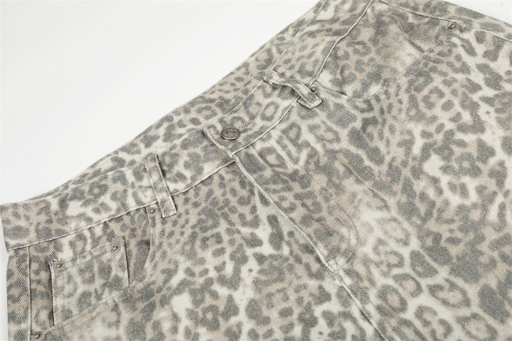 Vintage Men's retro punk distressed scimitar leopard pants Size US 32 / EU 48 - 3 Thumbnail