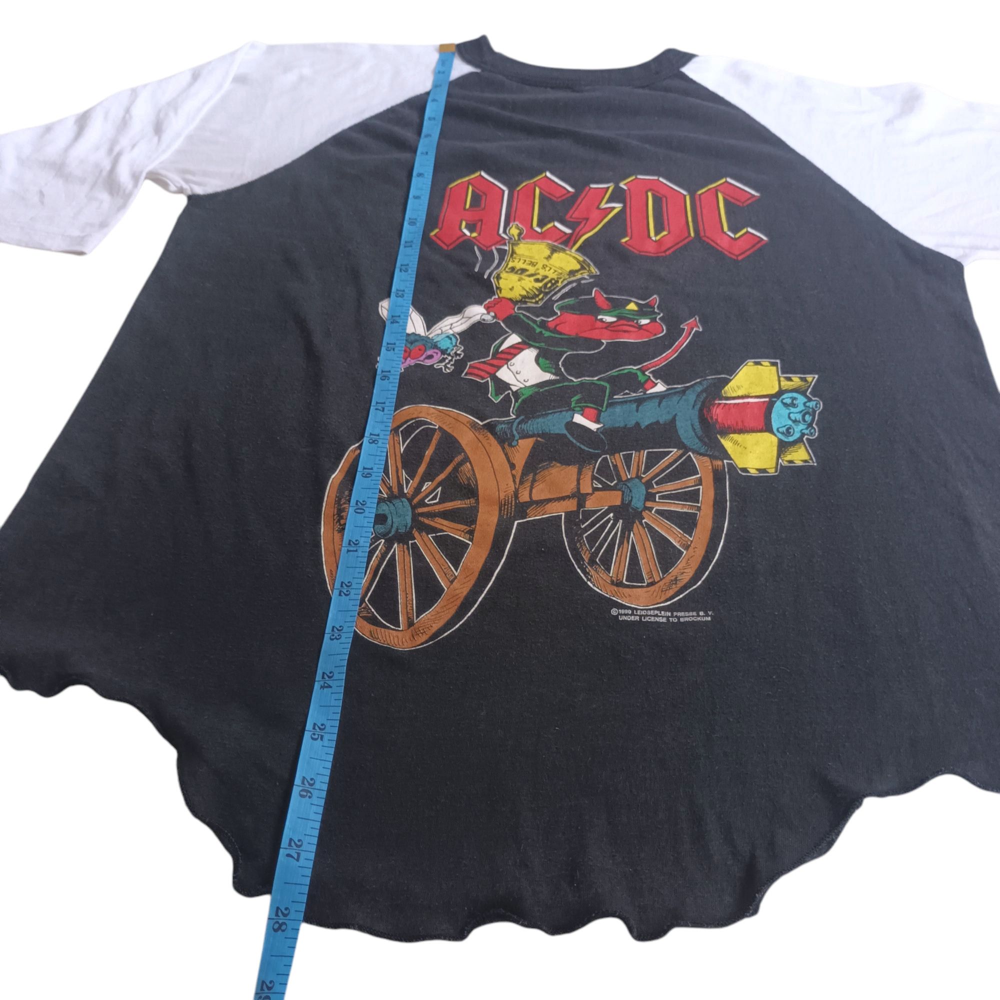 AC/DC Vintage t shirt ACDC HELL'S BELLS 1990 ragland tour tshirt. Size US L / EU 52-54 / 3 - 12 Thumbnail