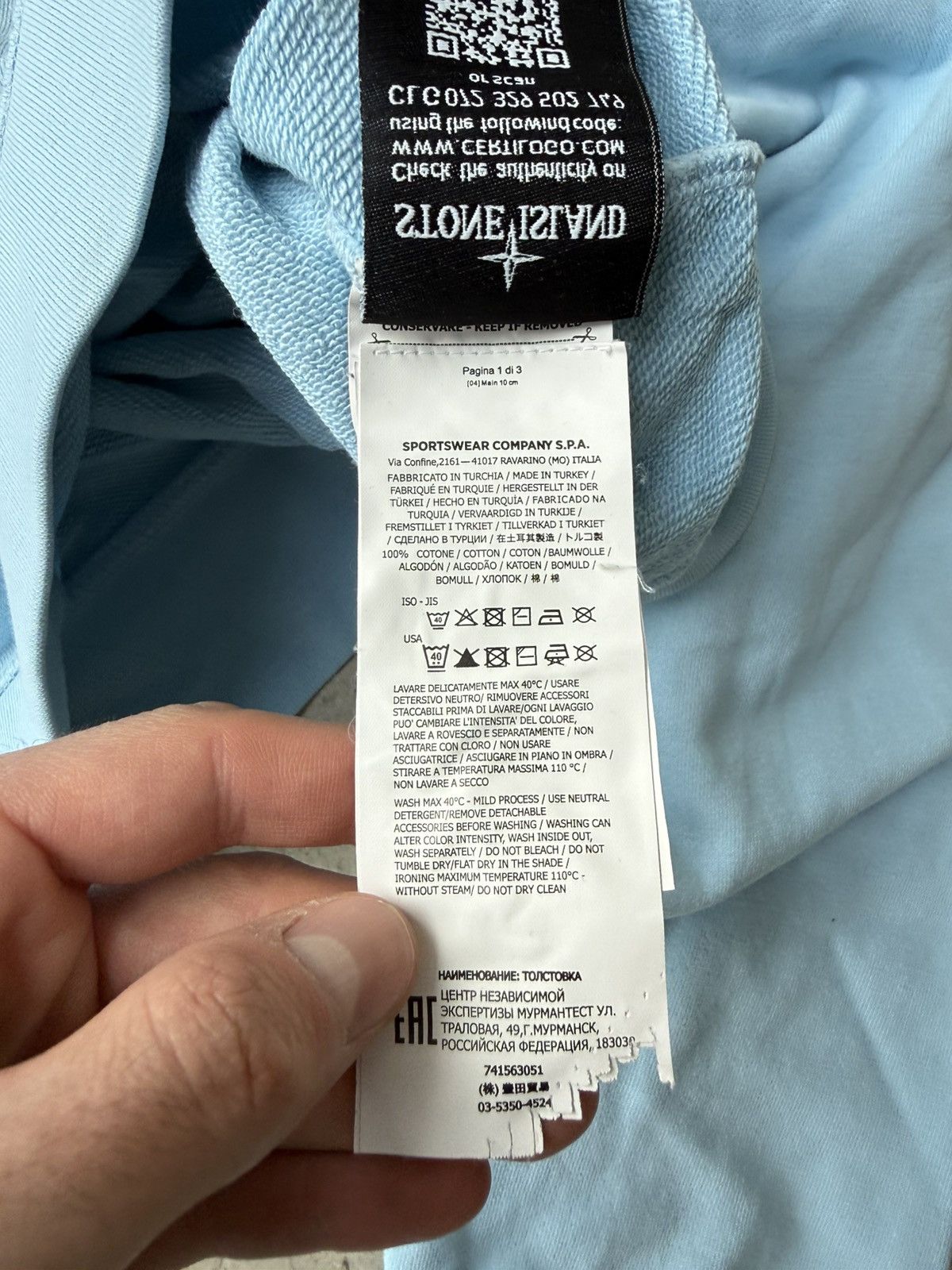 Stone Island Stone Island Blue Sweater Size US XL / EU 56 / 4 - 6 Thumbnail