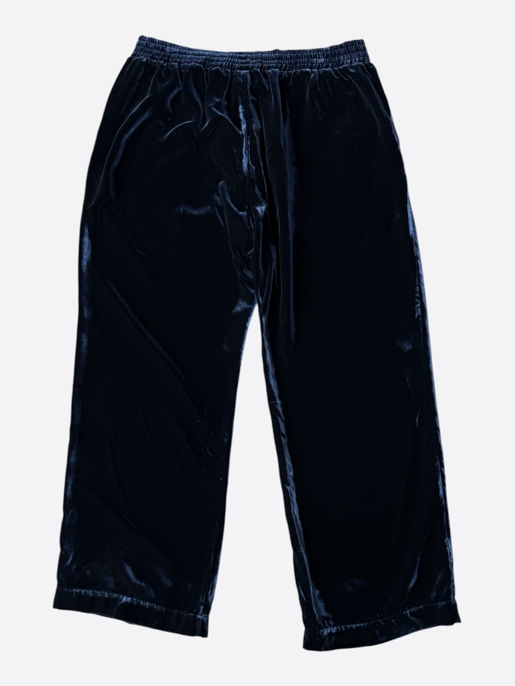 Chrome Hearts Navy & White Embroidered Logo Velour Track Pants Size US 38 / EU 54 - 2 Thumbnail