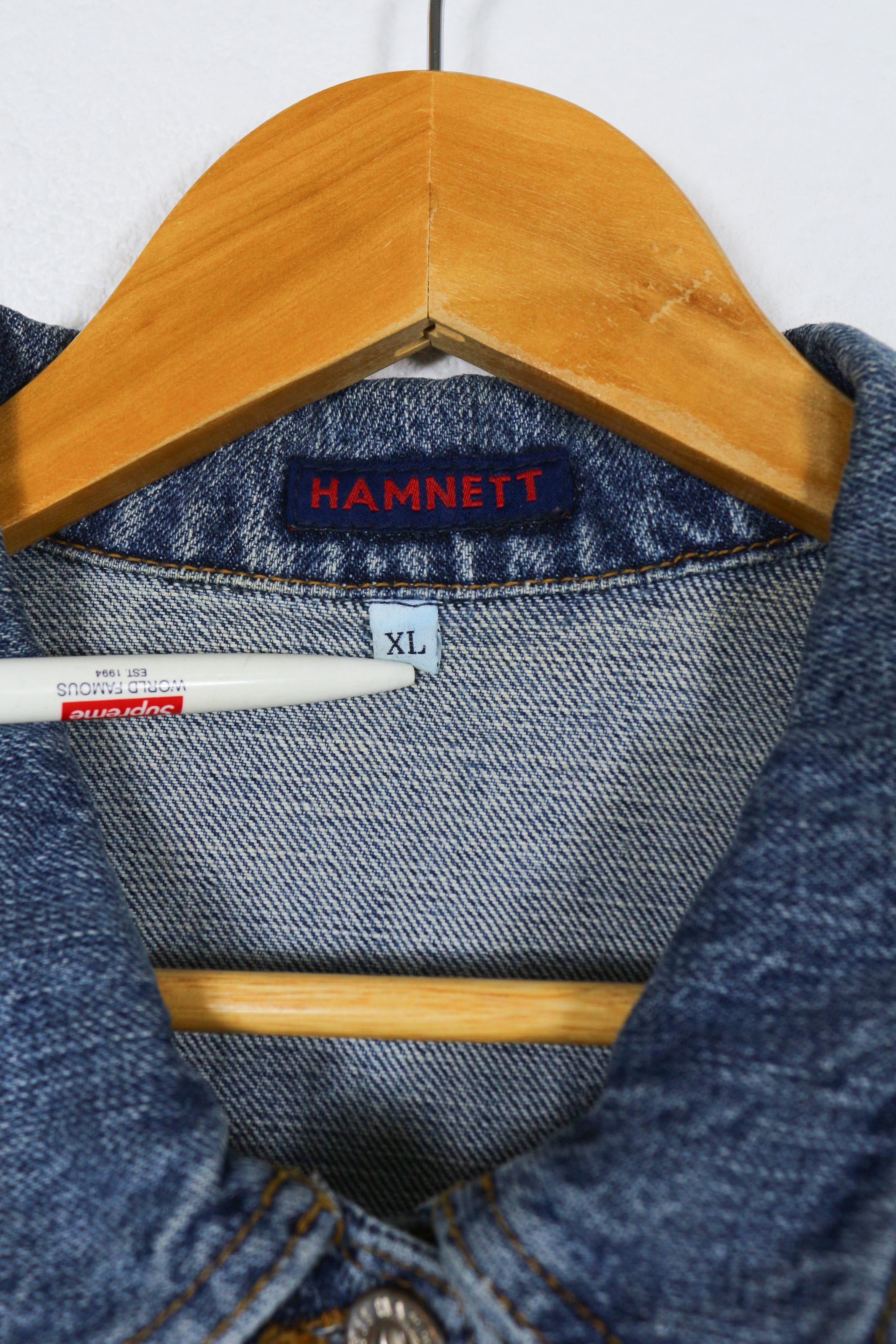 Katharine Hamnett London Katharine Hamnett Washed Track Denim Jeans Jacket Y2K NZ Size XL / US 12-14 / IT 48-50 - 4 Thumbnail