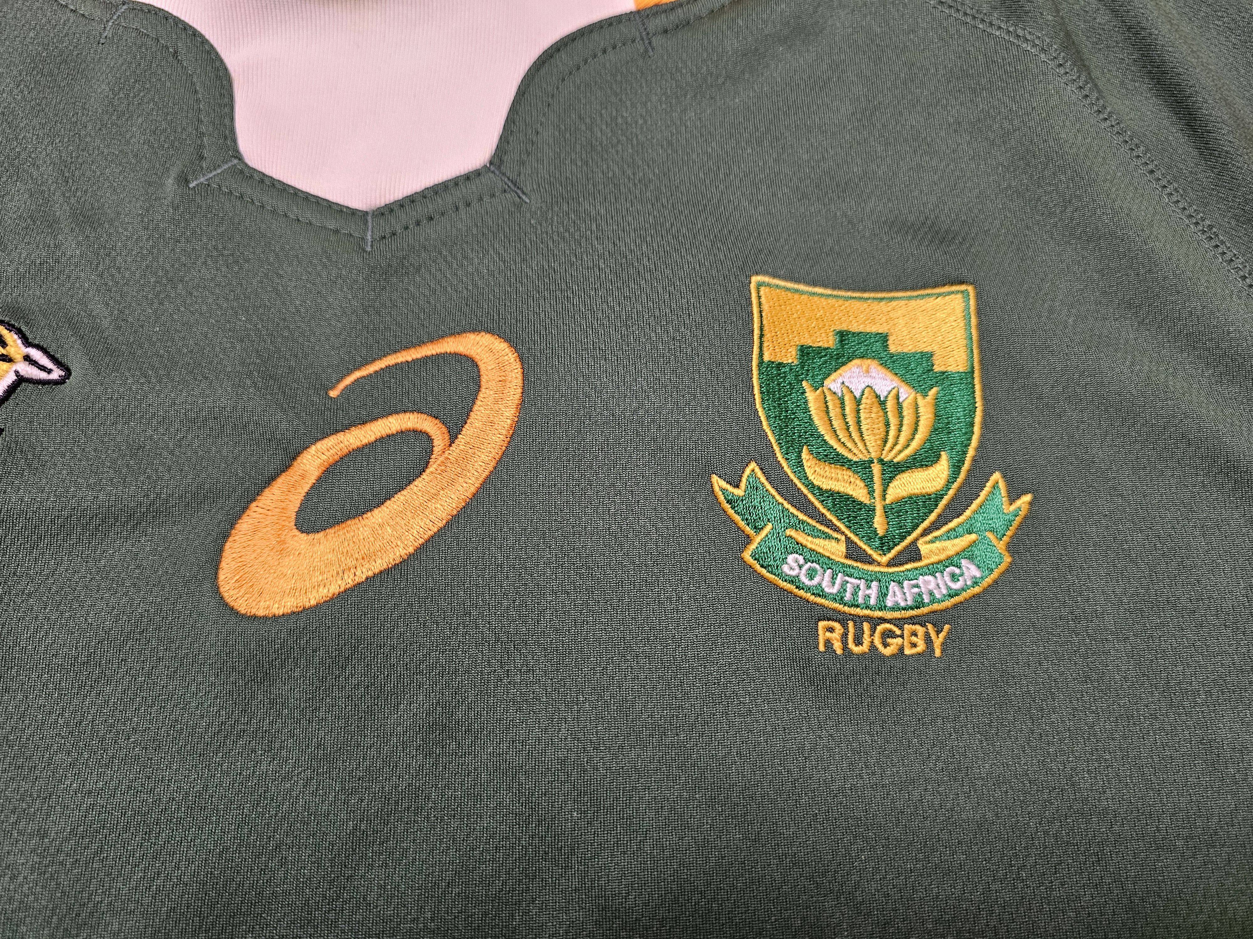 Asics SOUTH AFRICA RUGBY JERSEY WORLD CUP UNION RUGBY Size US XXL / EU 58 / 5 - 4 Thumbnail