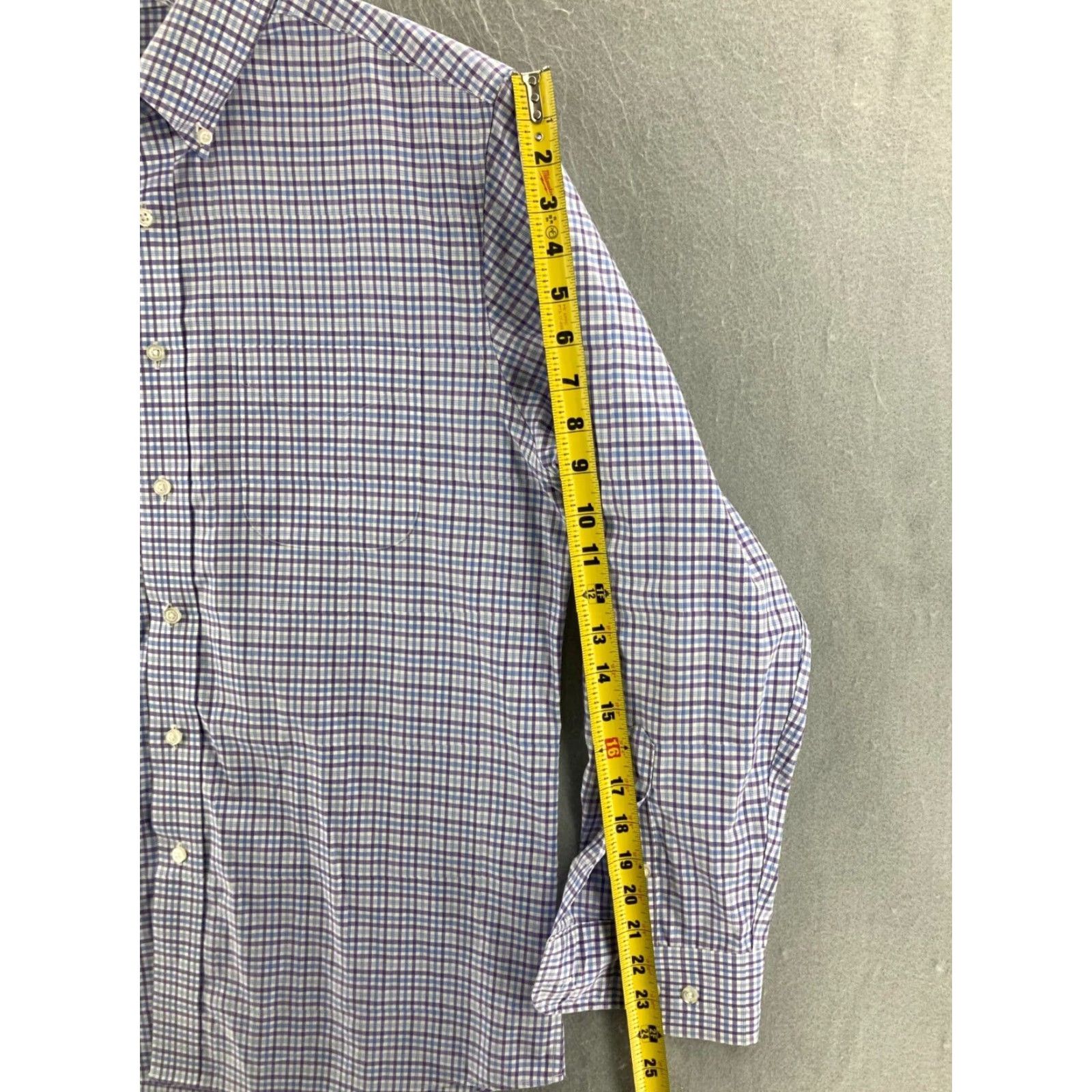 Jos. A. Bank Jos. A. Bank Traveler Shirt Mens Medium Tailored Fit Plaid Cotton Button-Down Collared Shirt Color Multicolor Travel 90s Classic Mens Size US M / EU 48-50 / 2 - 5 Thumbnail