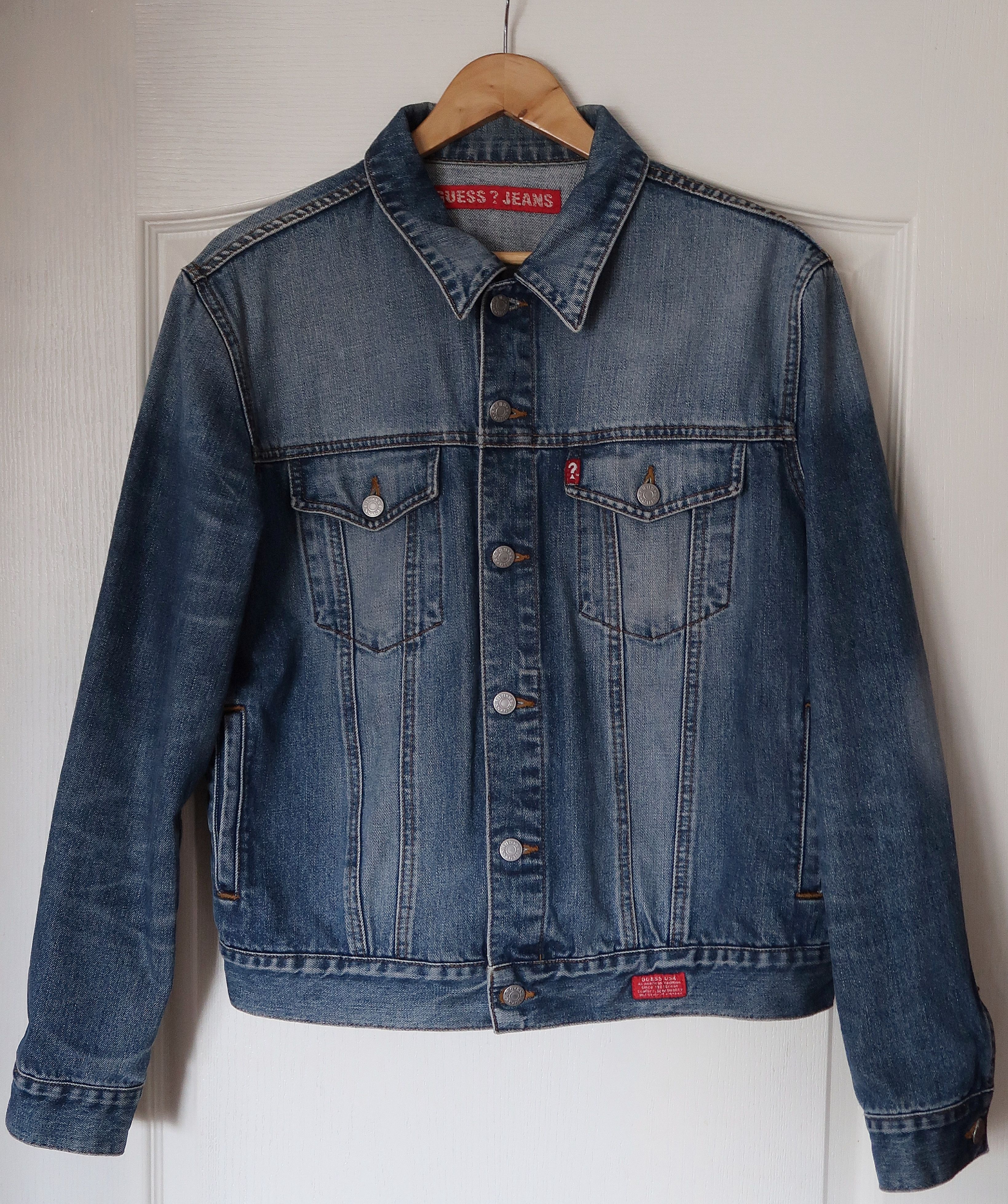 Guess × Vintage Vintage Jeans Denim Vintage Blue Trucker Jacket Size US XL / EU 56 / 4 - 1 Thumbnail