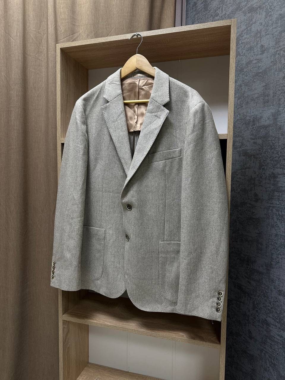 Hackett × Vintage Vintage Hackett Mayfair London Beige Blazer 54R Jacket Size 54R - 5 Thumbnail