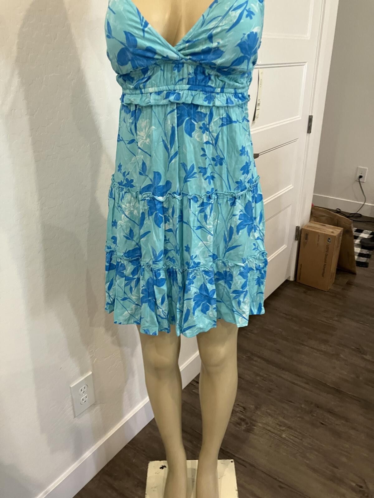 Other NWT Light Blue Floral Spaghetti Strap Summer Dress Size XS / US 0-2 / IT 36-38 - 5 Thumbnail