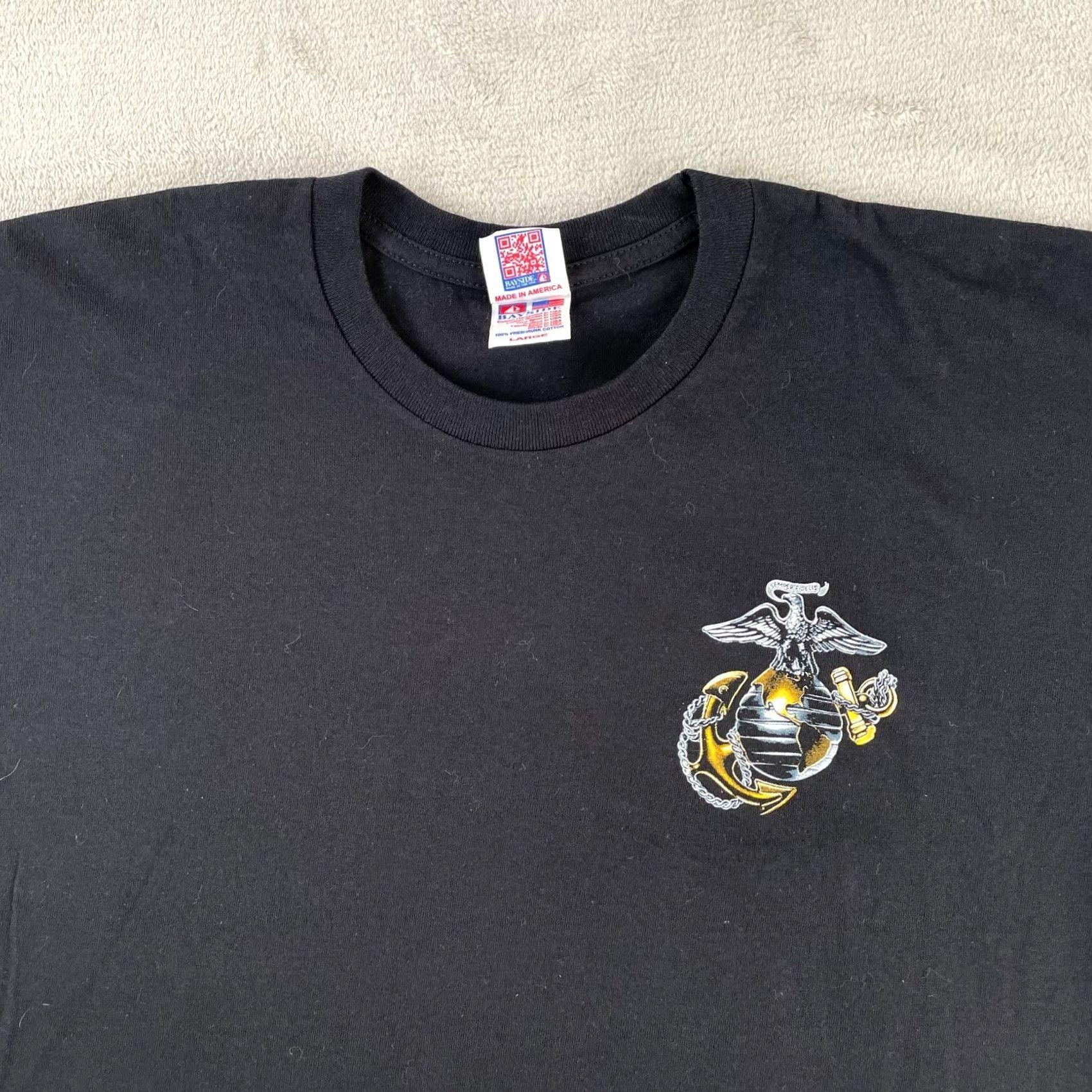 Vintage VINTAGE Bayside United States Marine Corps T Shirt Men L Black Crew USA Made Size US L / EU 52-54 / 3 - 3 Thumbnail