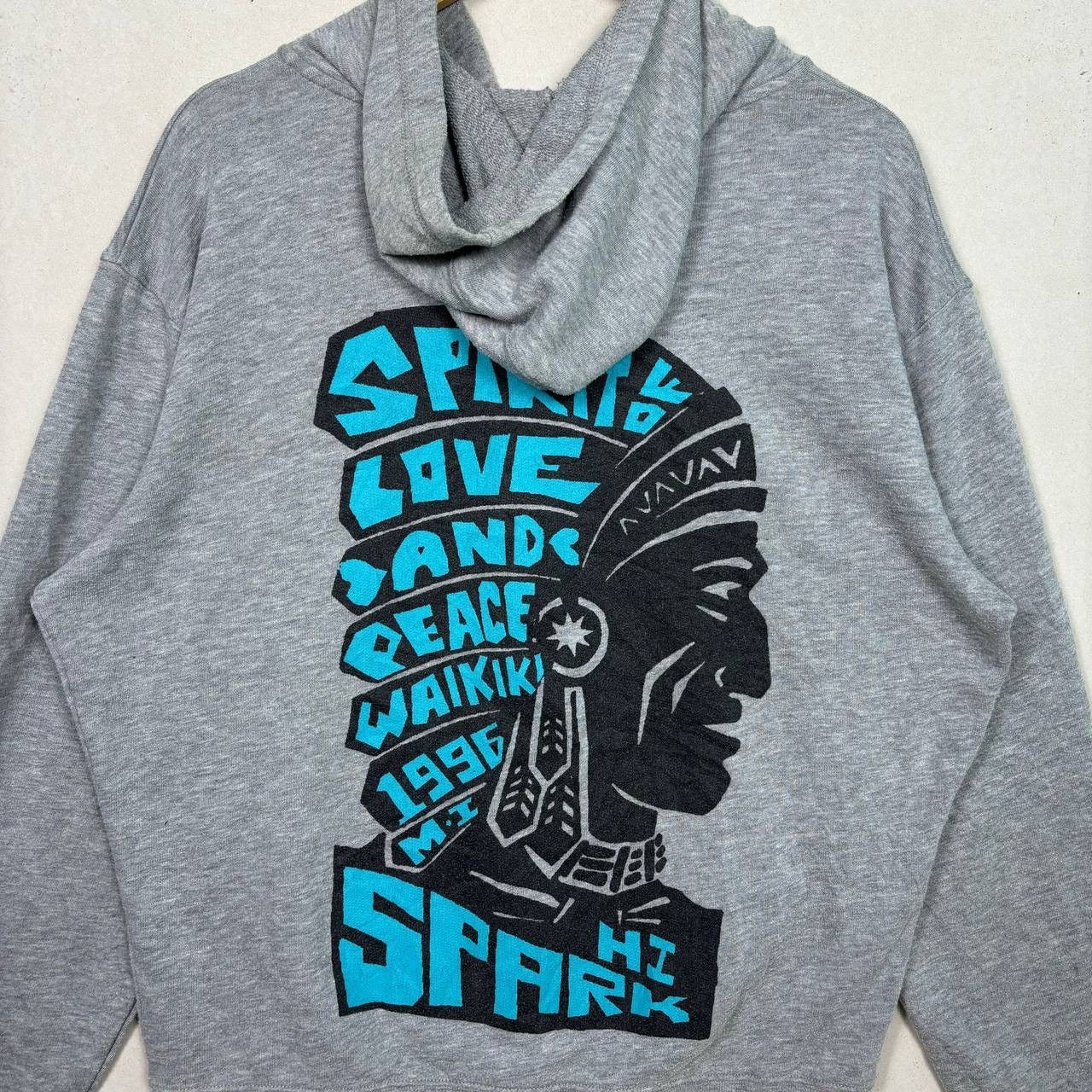 Japanese Brand VTG 1996 Spark Hawaii Wakiki Peace Surf Zip Hoodie Gray L Size US L / EU 52-54 / 3 - 3 Thumbnail