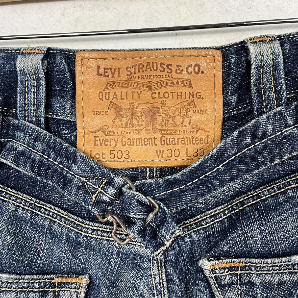 Levi's Vintage Levis Buckle Belt Distressed Denim Jeans Size US 30 / EU 46 - 16 Thumbnail