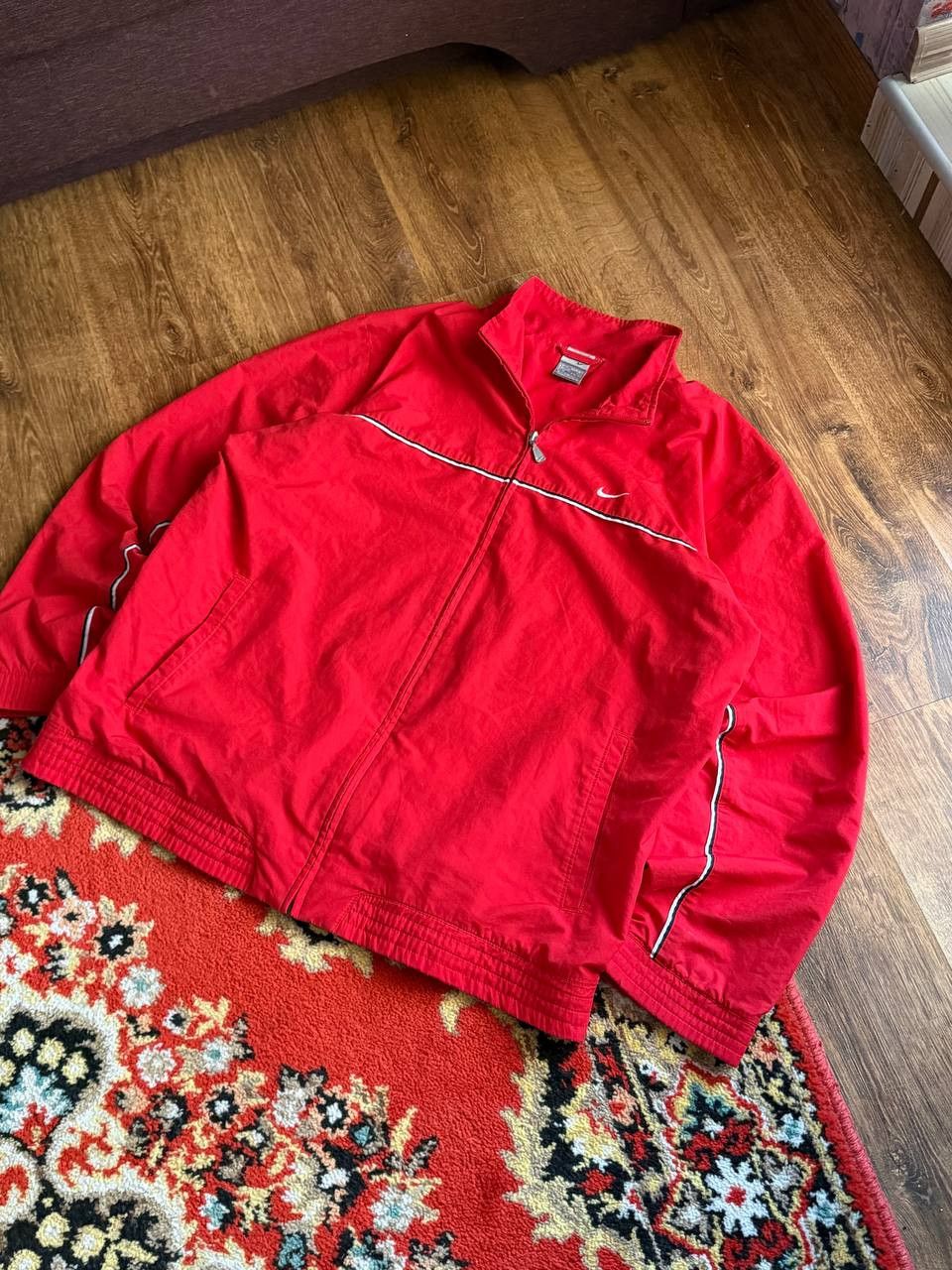 Nike Vintage 00's Nike Y2K Streetwear Drill Jacket Mini Swoosh Size US L / EU 52-54 / 3 - 3 Thumbnail