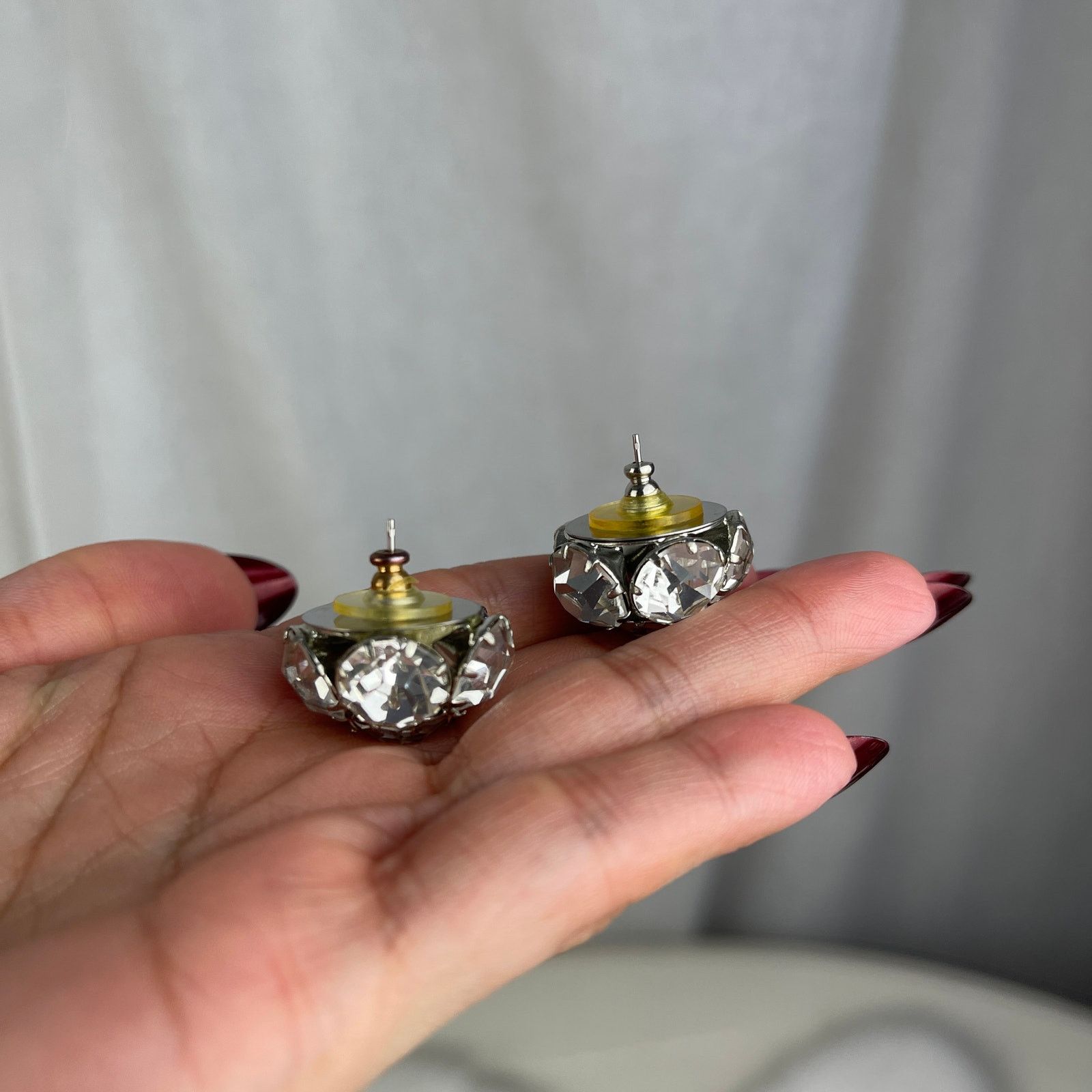 Vintage VTG 80’s CC Courtenay Crystal Star Ball Earrings Rhinestone Size ONE SIZE - 23 Thumbnail