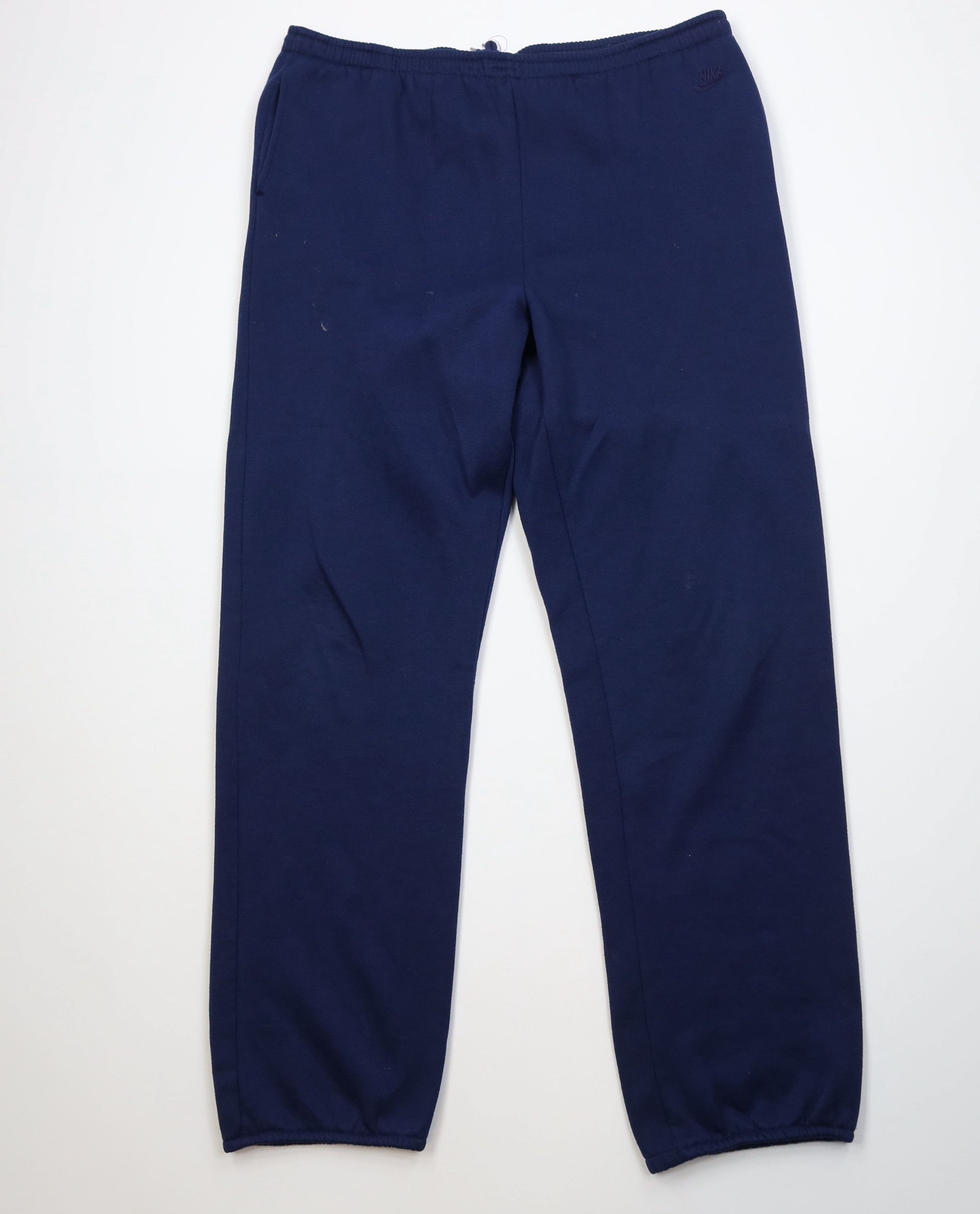 Nike AS IS Vintage 80s 90s Nike Spell Out Sweatpants Joggers Blue Size US 38 / EU 54 - 1 Thumbnail