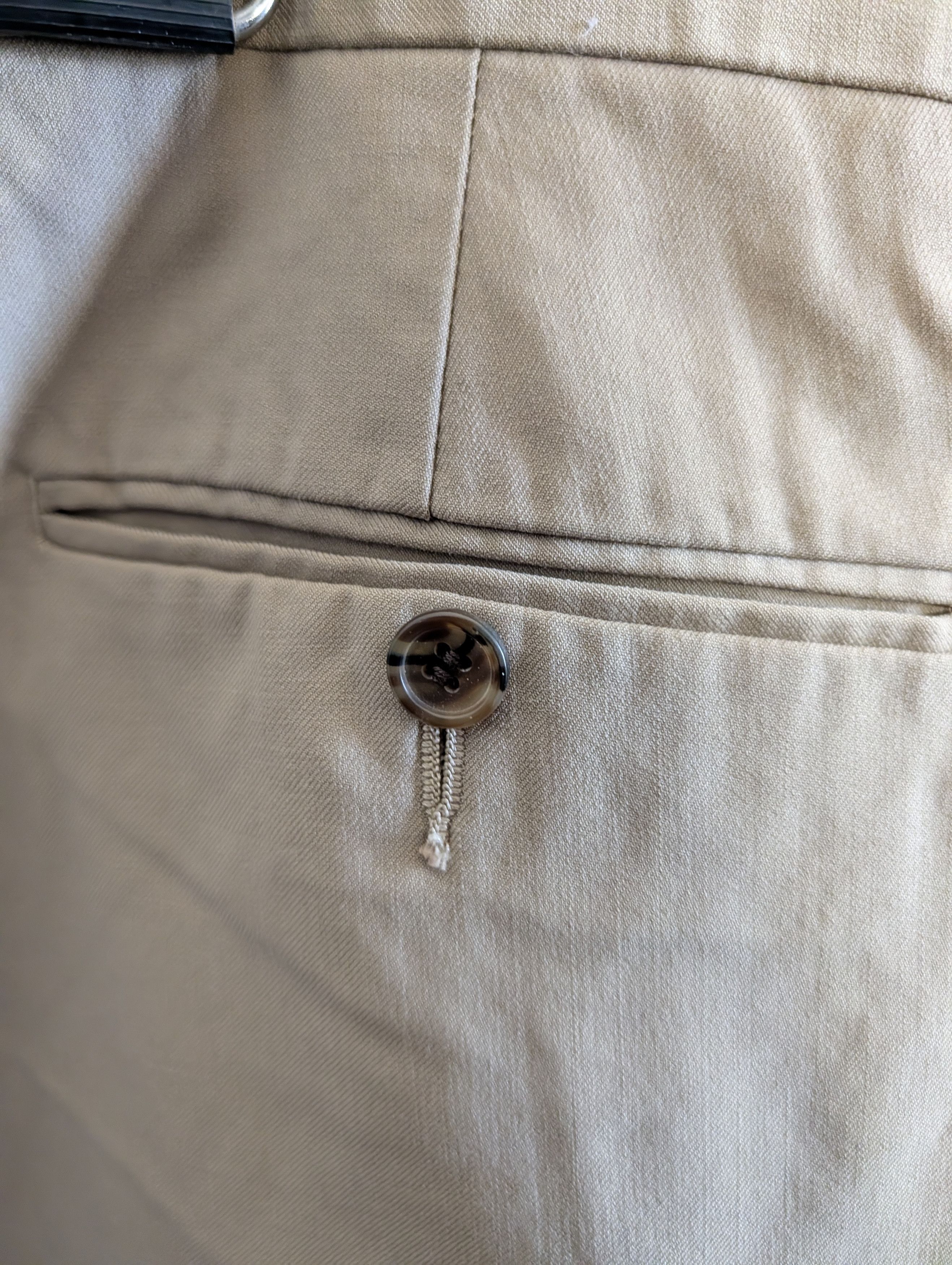 Barneys New York Vintage beige wool twill trousers / dress pants Size US 38 / EU 54 - 7 Thumbnail