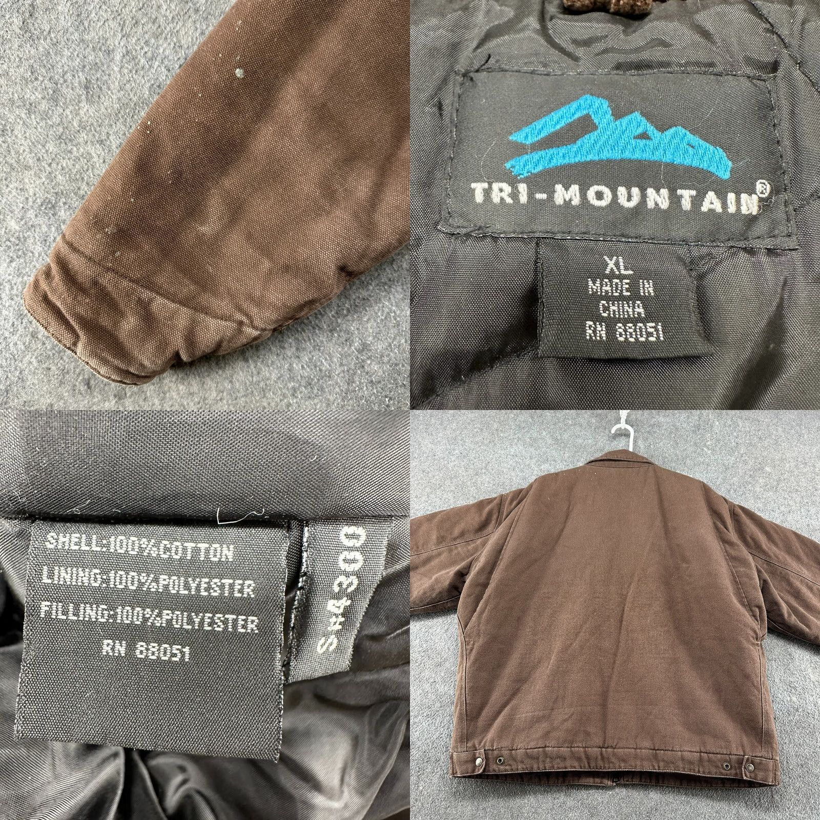 Vintage VINTAGE Tri Mountain Jacket Mens XL Brown Bomber Canvas Detroit Style Workwear Size US XL / EU 56 / 4 - 10 Thumbnail