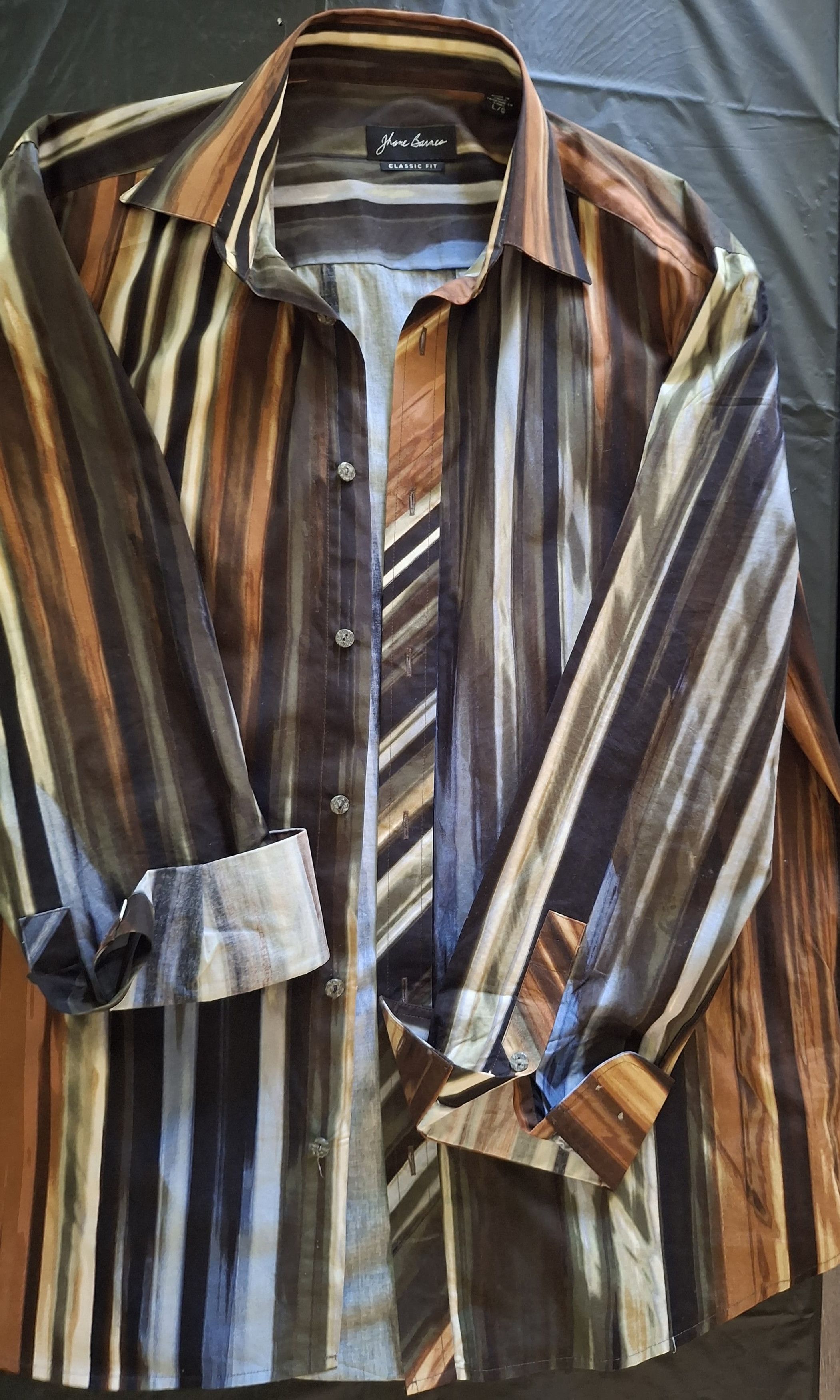 Other Jhane Barnes "Earthy Ombré" Dimensional Stripe Size US L / EU 52-54 / 3 - 1 Thumbnail