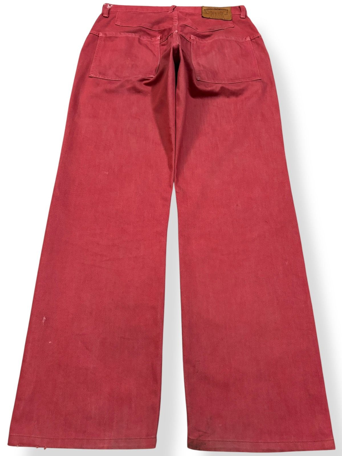 PPFM Vintage Japanese Brand PPFM Red Baggy Bush Denim Pants Size US 30 / EU 46 - 2 Thumbnail