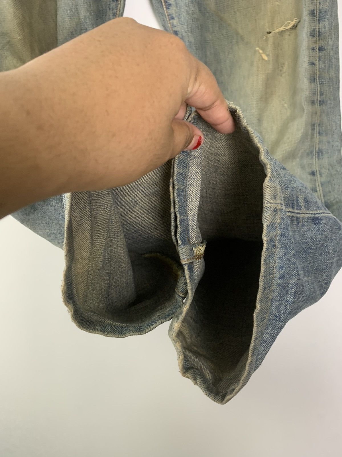 Edwin × Vintage Vintage 90s 505 Edwin distressed denim Size US 30 / EU 46 - 7 Thumbnail