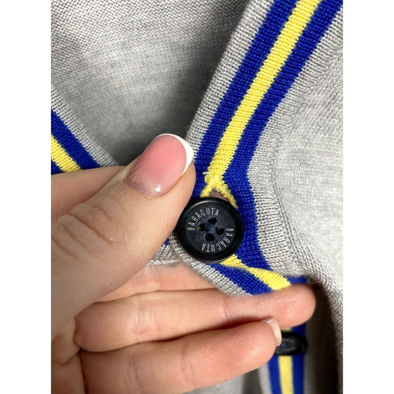 Baracuta VINTAGE Baracuta Mens Cardigan Sweater Baracuta Cardigan Mens M Gray Cotton Logo 90s Womens Mens Size US M / EU 48-50 / 2 - 5 Thumbnail