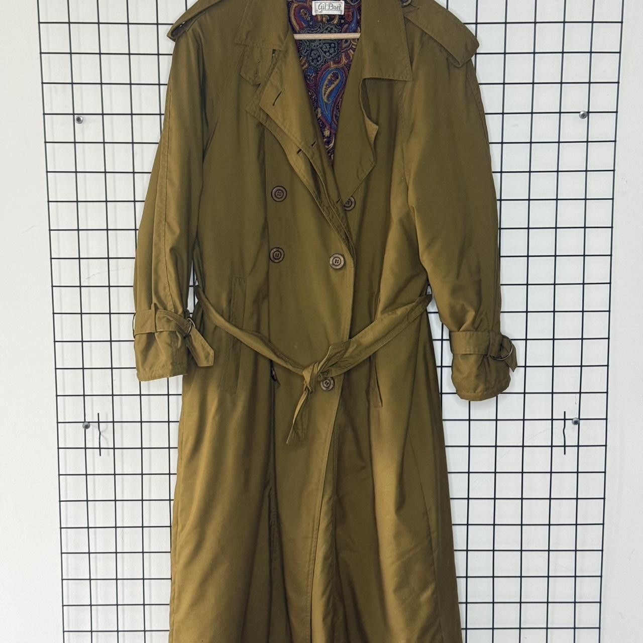 Vintage Trench Coat Brown Mustard Vintage With Wool Lining Retro Size US L / EU 52-54 / 3 - 1 Thumbnail
