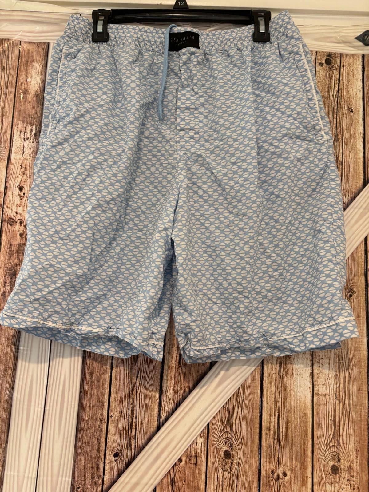 Ted Baker Men's Ted Baker London sz XL blue and white elastic #272 Size US 36 / EU 52 - 1 Thumbnail