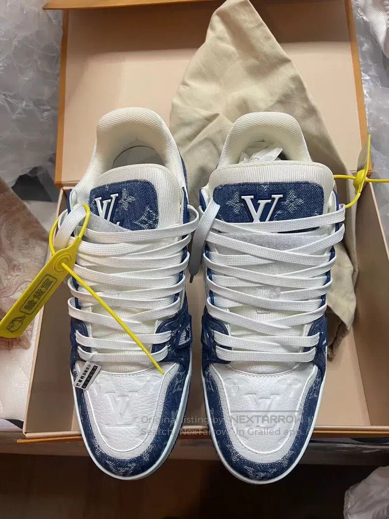 Louis Vuitton Louis Vuitton Blue cowboy trainer shoes Size US 8.5 / EU 41-42 - 1 Thumbnail