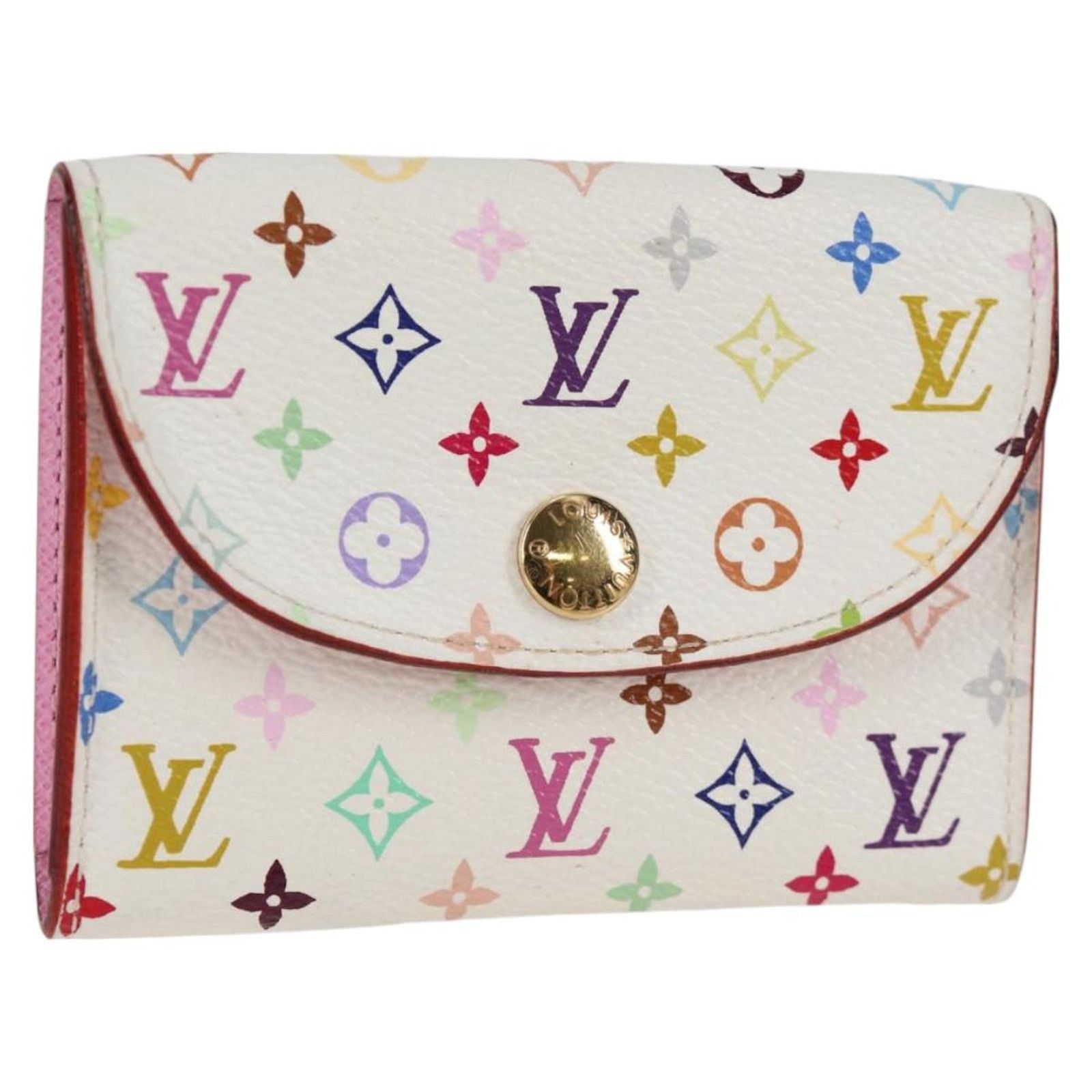 Louis Vuitton White Leather Enveloppe Carte De Visite
