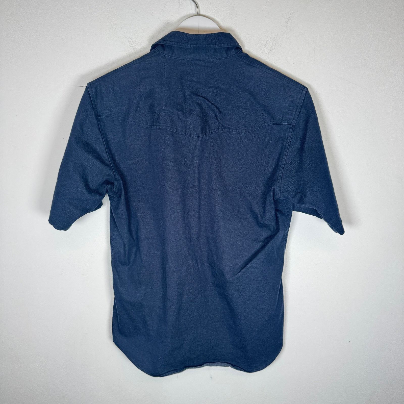 Tornado Mart Tornado Mart Navy Pearl Snap Button-Up Shirt Size L Size US L / EU 52-54 / 3 - 3 Thumbnail