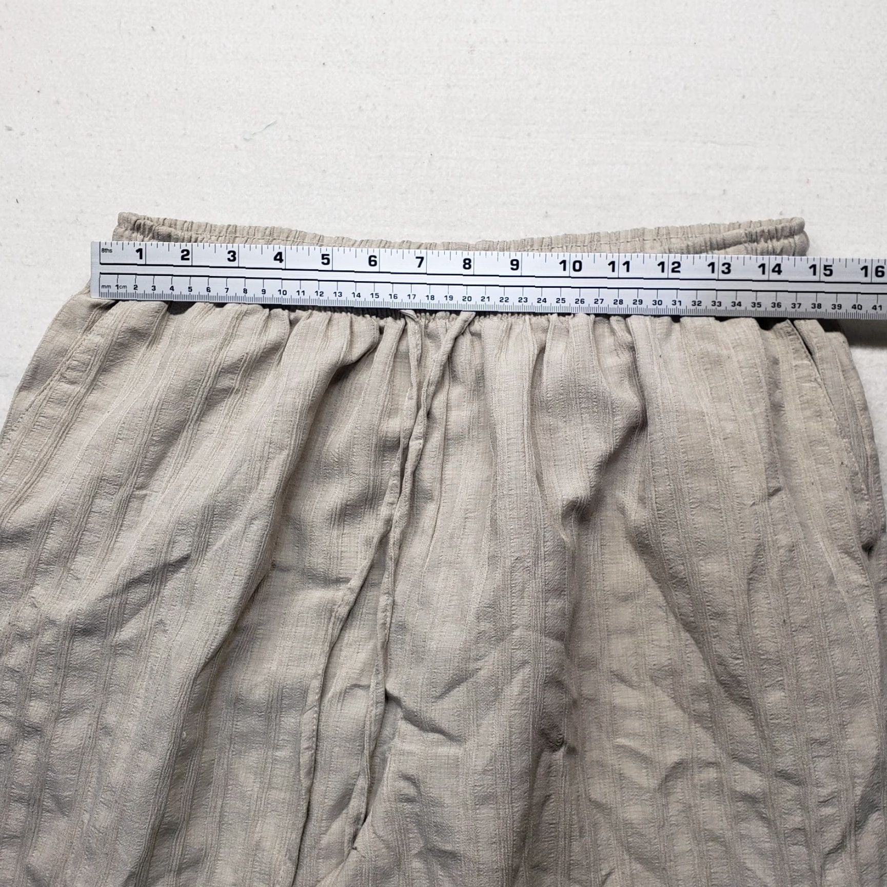 Vintage Southern Lady Pants Adult Women's Size L Large Brown Tan Beige Elastic Waist Womens Size 36" / US 14 / IT 50 - 5 Thumbnail
