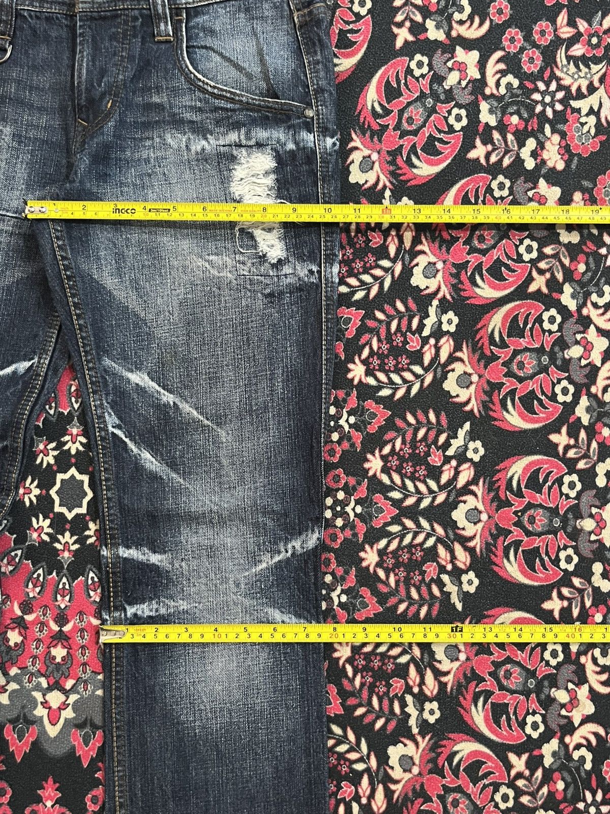 Number (N)ine Nicole Club Hideaways Dark Faded Washed Distress Flare Jeans Size US 30 / EU 46 - 13 Thumbnail