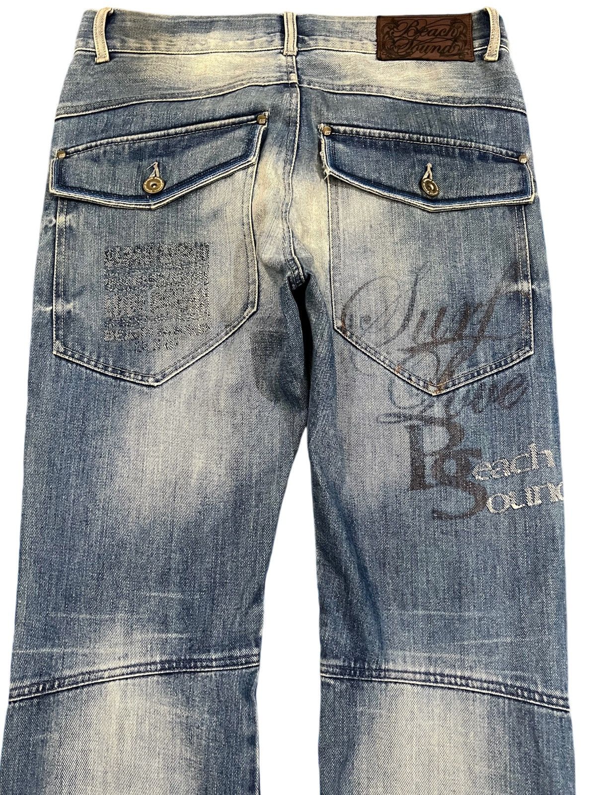 14th Addiction Vintage Sound Beach Flare Unique Grafitti Denim Size US 33 - 7 Thumbnail