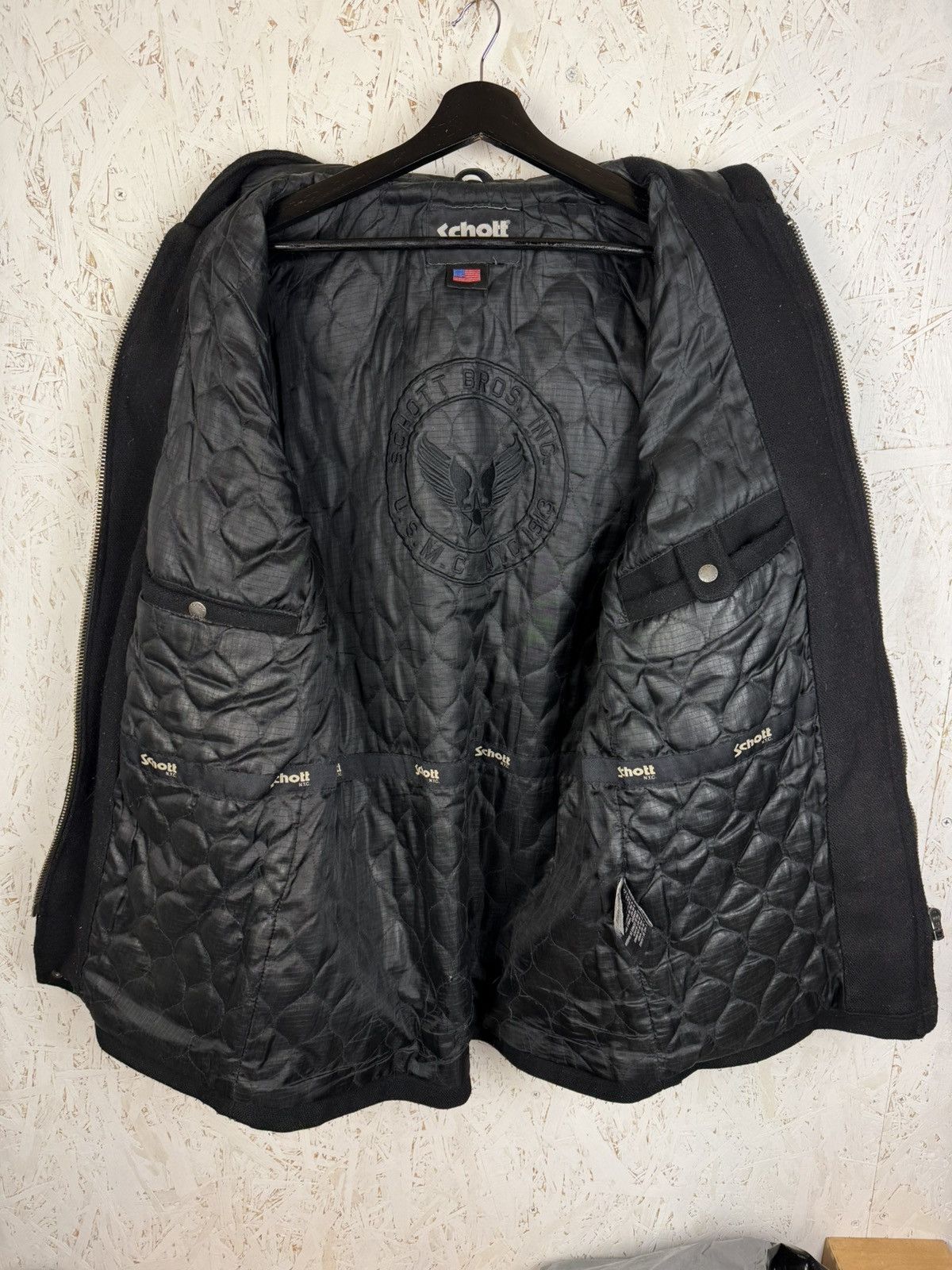 Schott Vintage Schott NYC Warren Wool Duffle Coat Black Size US XL / EU 56 / 4 - 8 Thumbnail