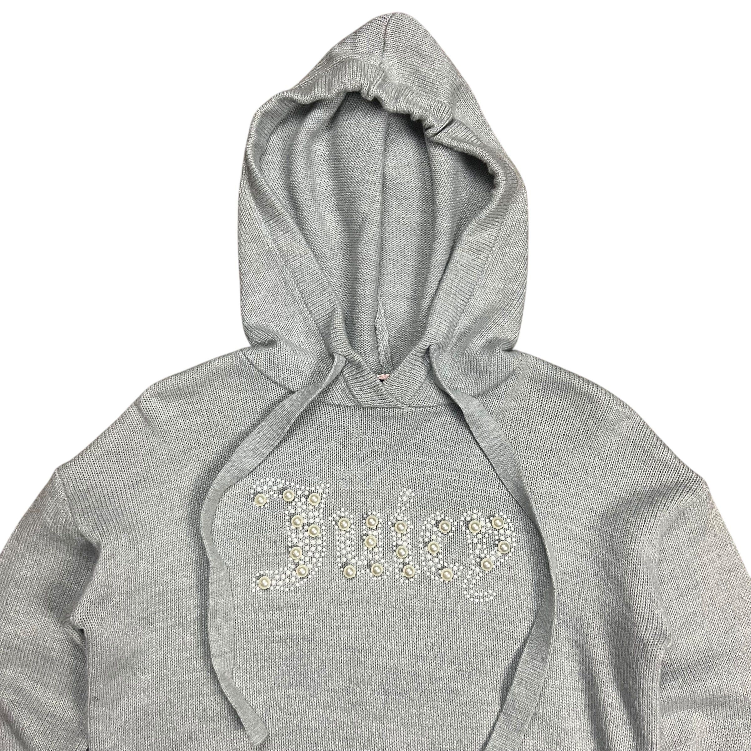Juicy Couture Juicy Couture Cozy Heather Grey Pearl Trimmed Hoodie - S Size S / US 4 / IT 40 - 2 Thumbnail
