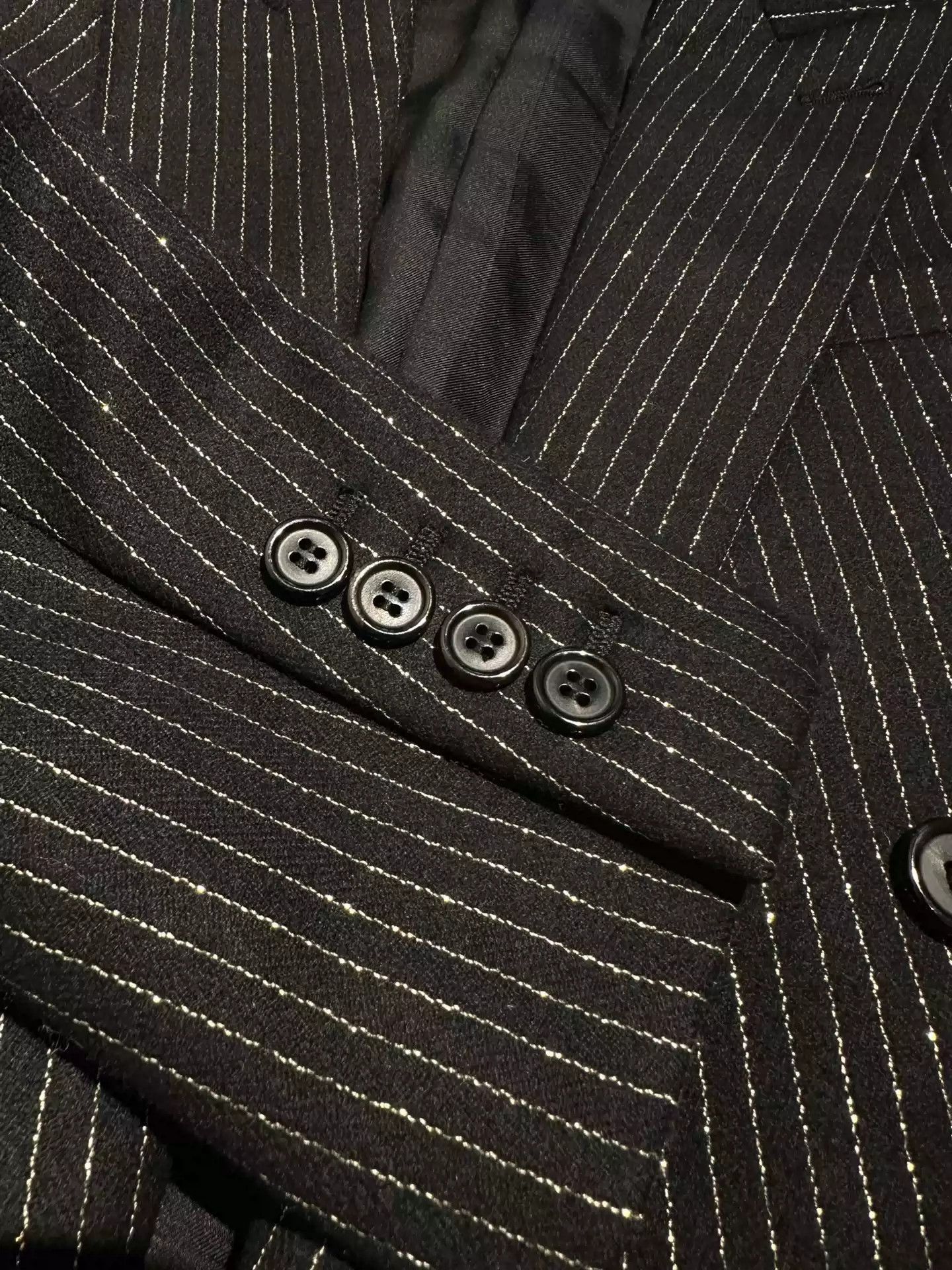 Saint Laurent Paris Saint Laurent Paris Saint Laurent men's wool and gold suit Size US S / EU 44-46 / 1 - 5 Thumbnail