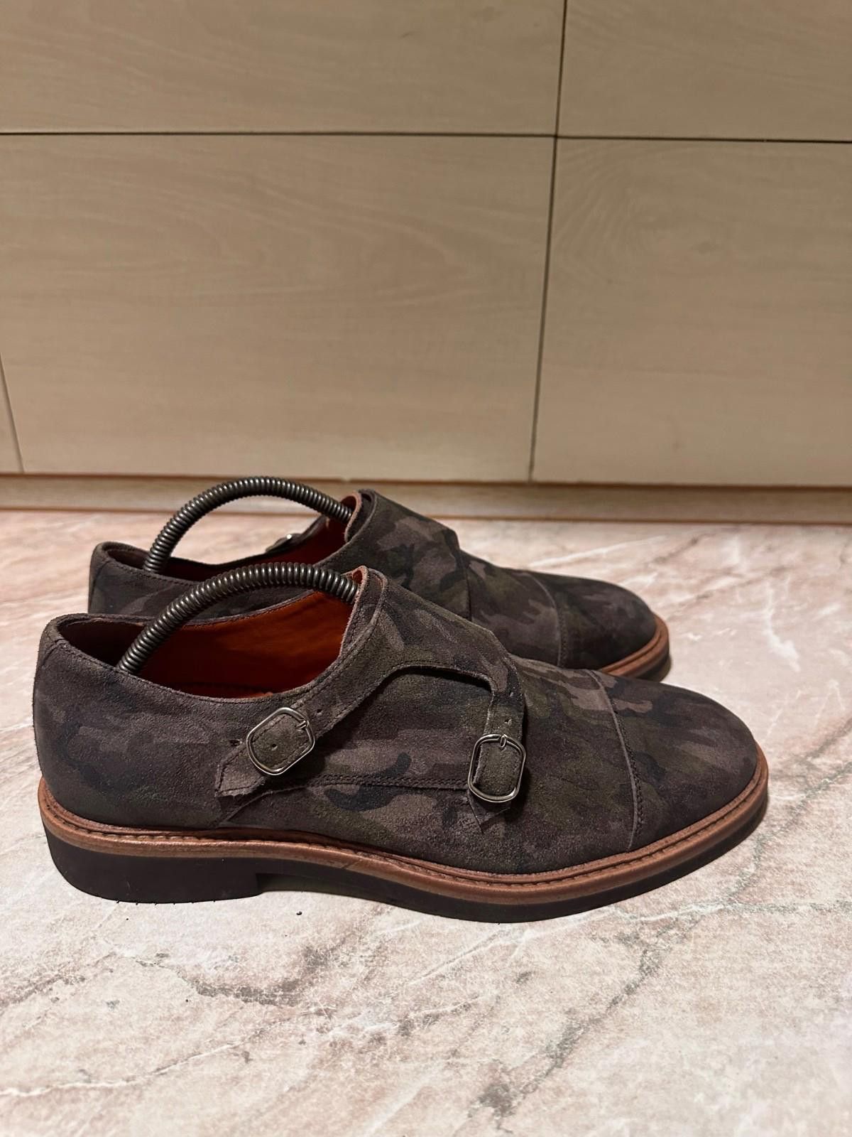 Suitsupply SUITSUPPLY CAMO MONK STRAP Classic Shoes Sz UK 6 Eur 40 Size US 7 / EU 40 - 4 Thumbnail