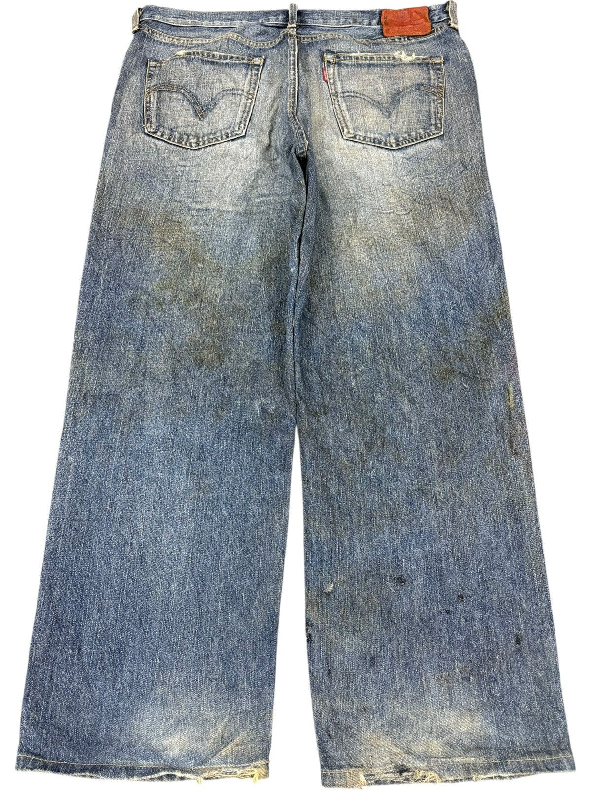 Levi's Vintage 90s Levis 502 Mud Wash Distressed Baggy Jeans Size US 38 / EU 54 - 2 Thumbnail