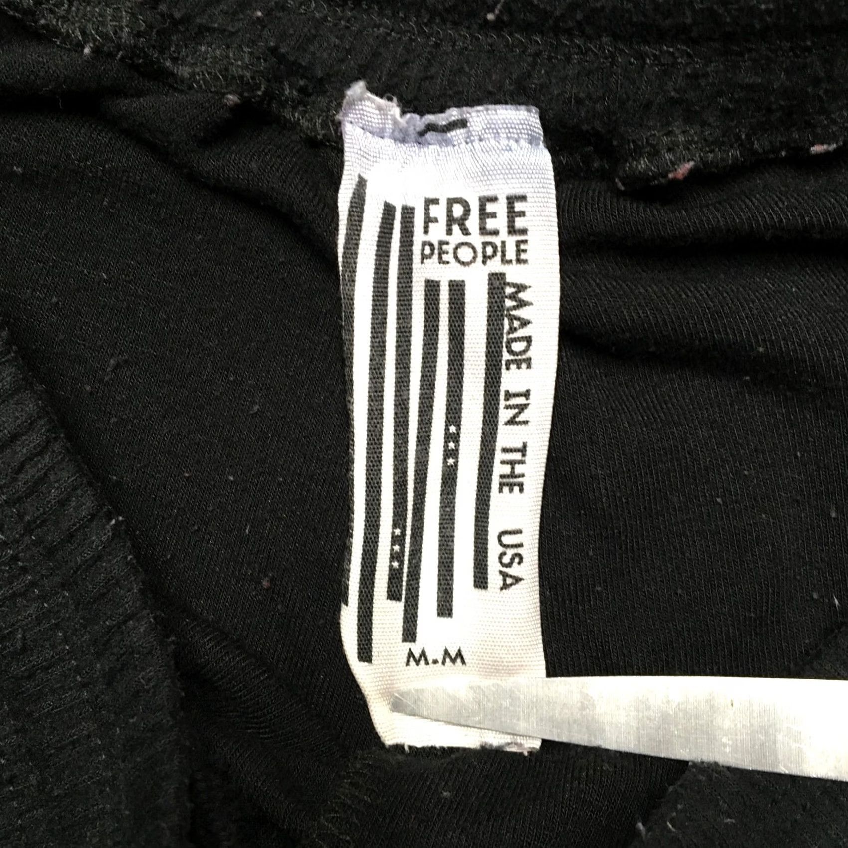 Free People Free People Jogger Pants Womens Medium Black Knit Cuffed Elastic Waist Lounge Size 32" / US 10 / IT 46 - 6 Thumbnail