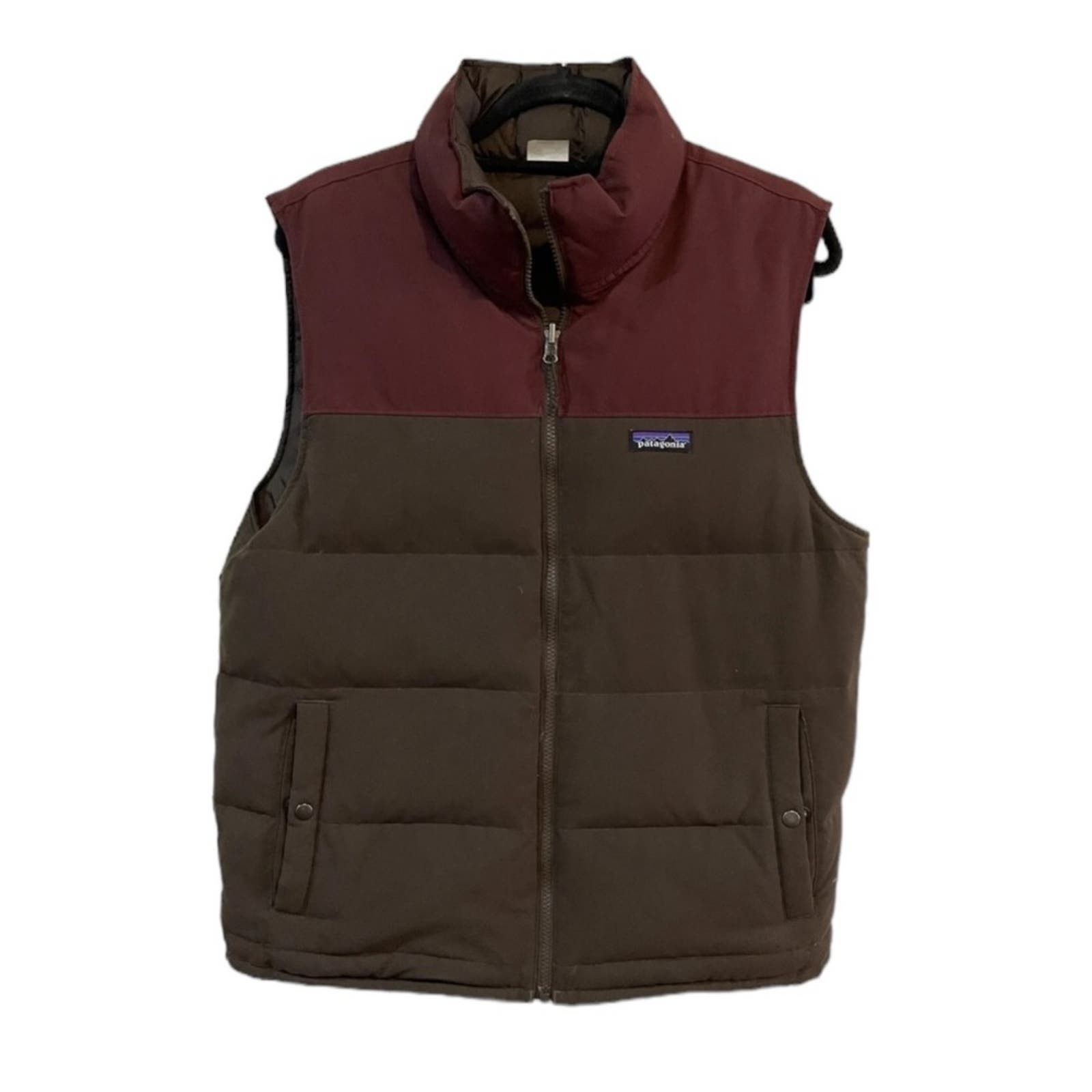 image of Patagonia Reversible Bivy Down Vest Duck Down Insulated S in Brown, Men's (Size Small)