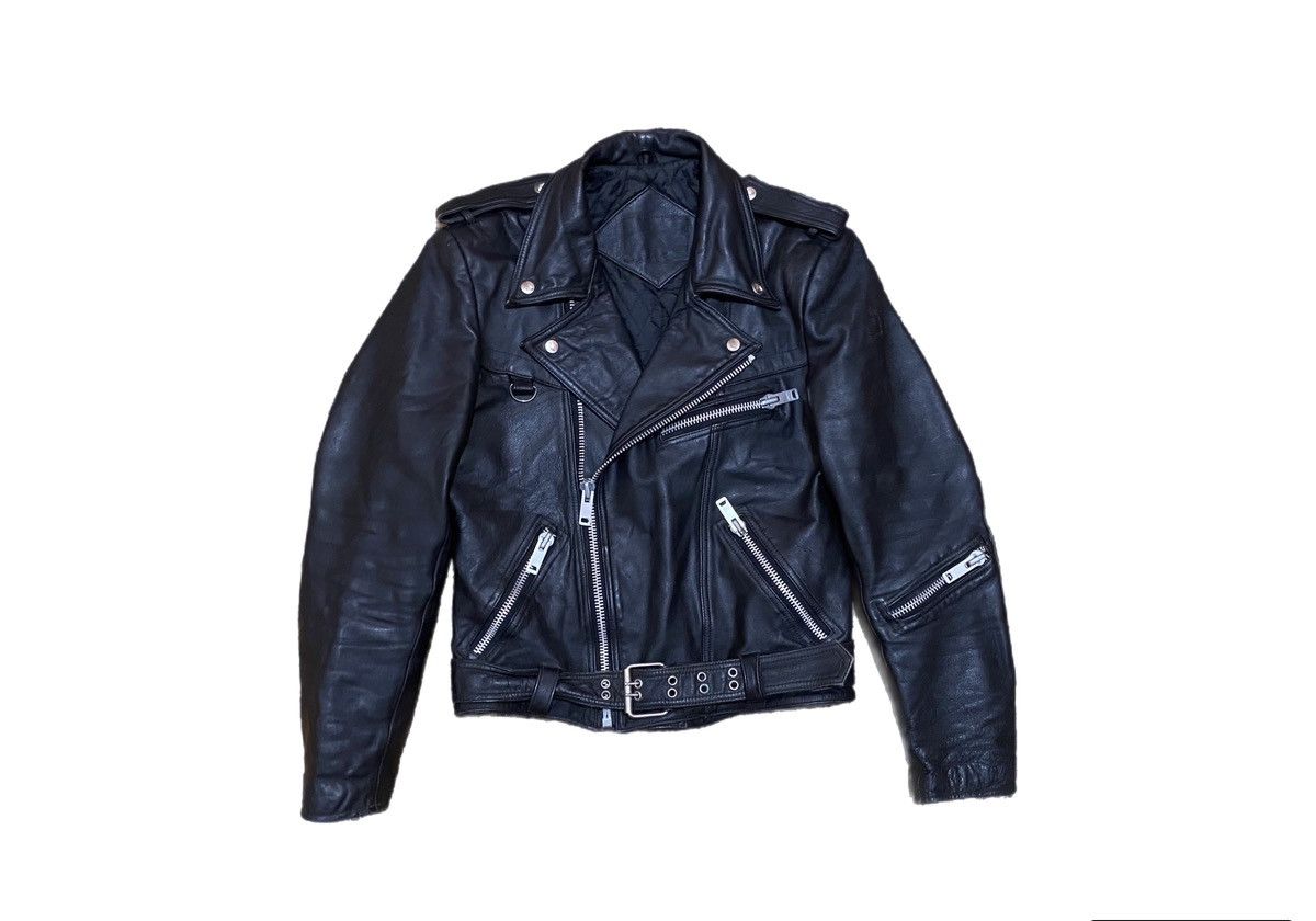Vintage VINTAGE 80's AMI LONDON LEATHER MOTORCYCLE JACKET | Grailed