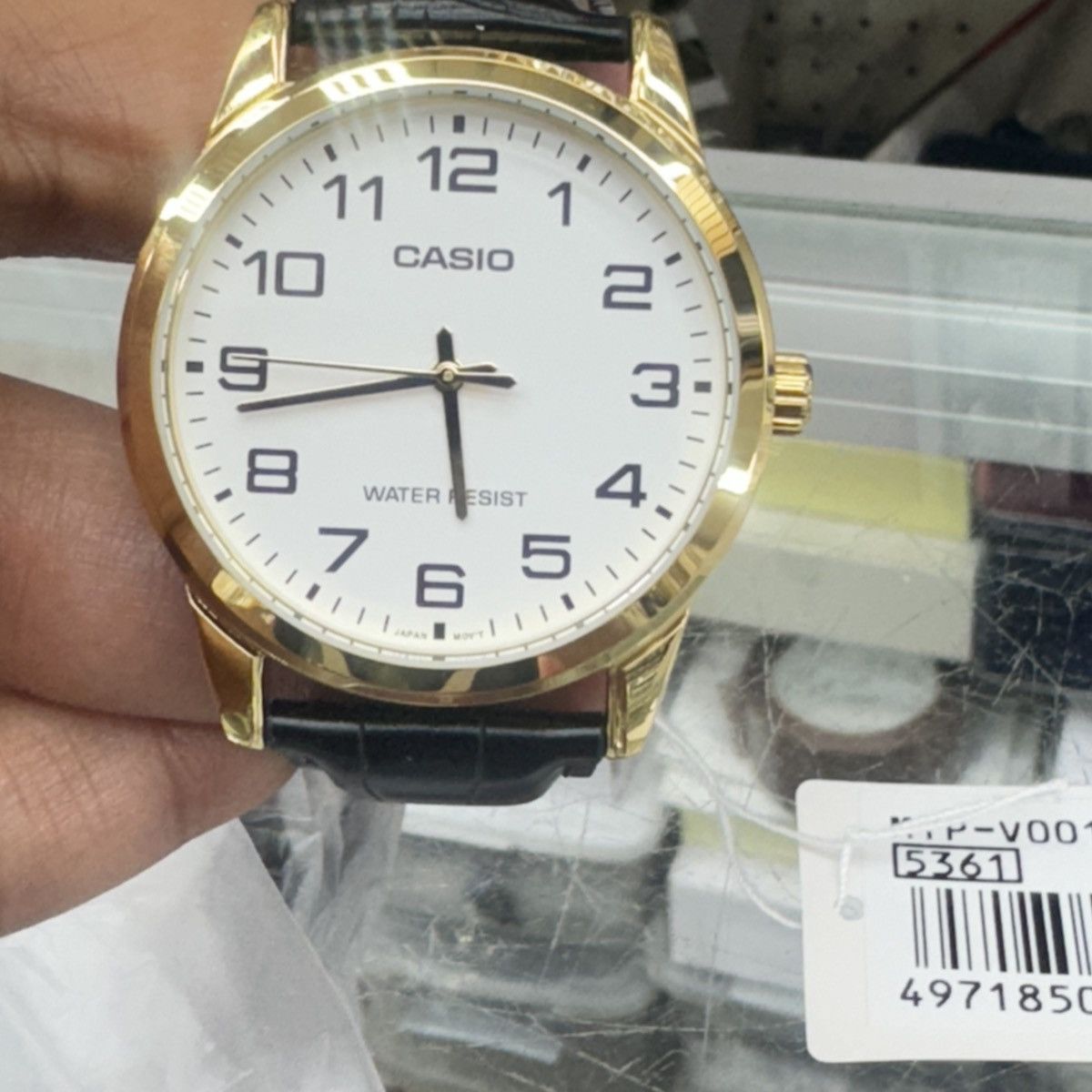 Casio Casio Men Wrist Watch with Leather Band Brown and Goldtone Size 38 - 8 Thumbnail