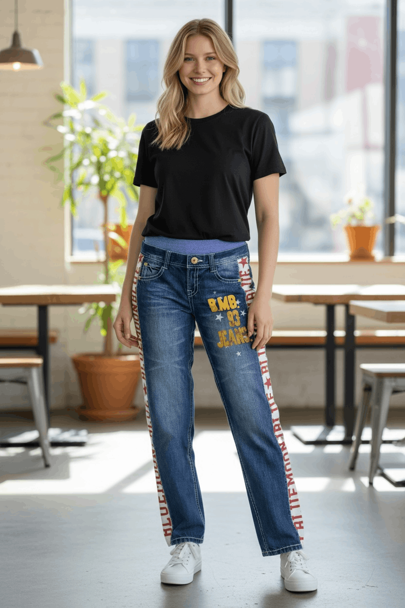 City Streets Vintage BLUEMOONBLUE Side SpellOut Butt Embroidery Hysteric Size 30" / US 8 / IT 44 - 1 Thumbnail