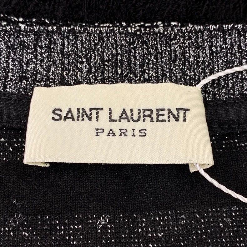 Saint Laurent Paris Saint Laurent Black and silver striped long-sleeved sweater Size US M / EU 48-50 / 2 - 5 Thumbnail