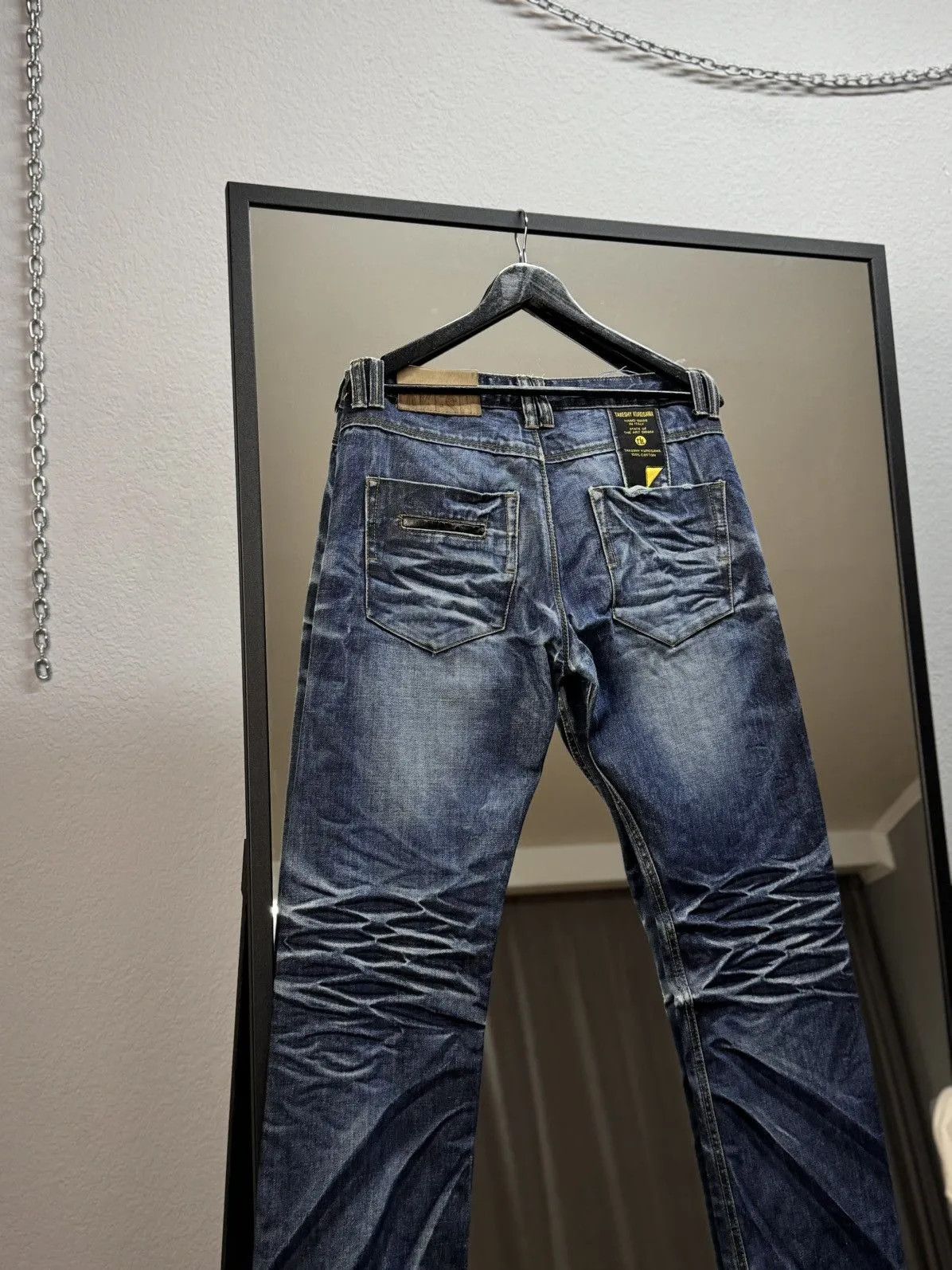 Takeshy Kurosawa Vintage Japan Takeshy Kurosawa Sequin Logo Denim pants baggy Size US 34 / EU 50 - 5 Thumbnail