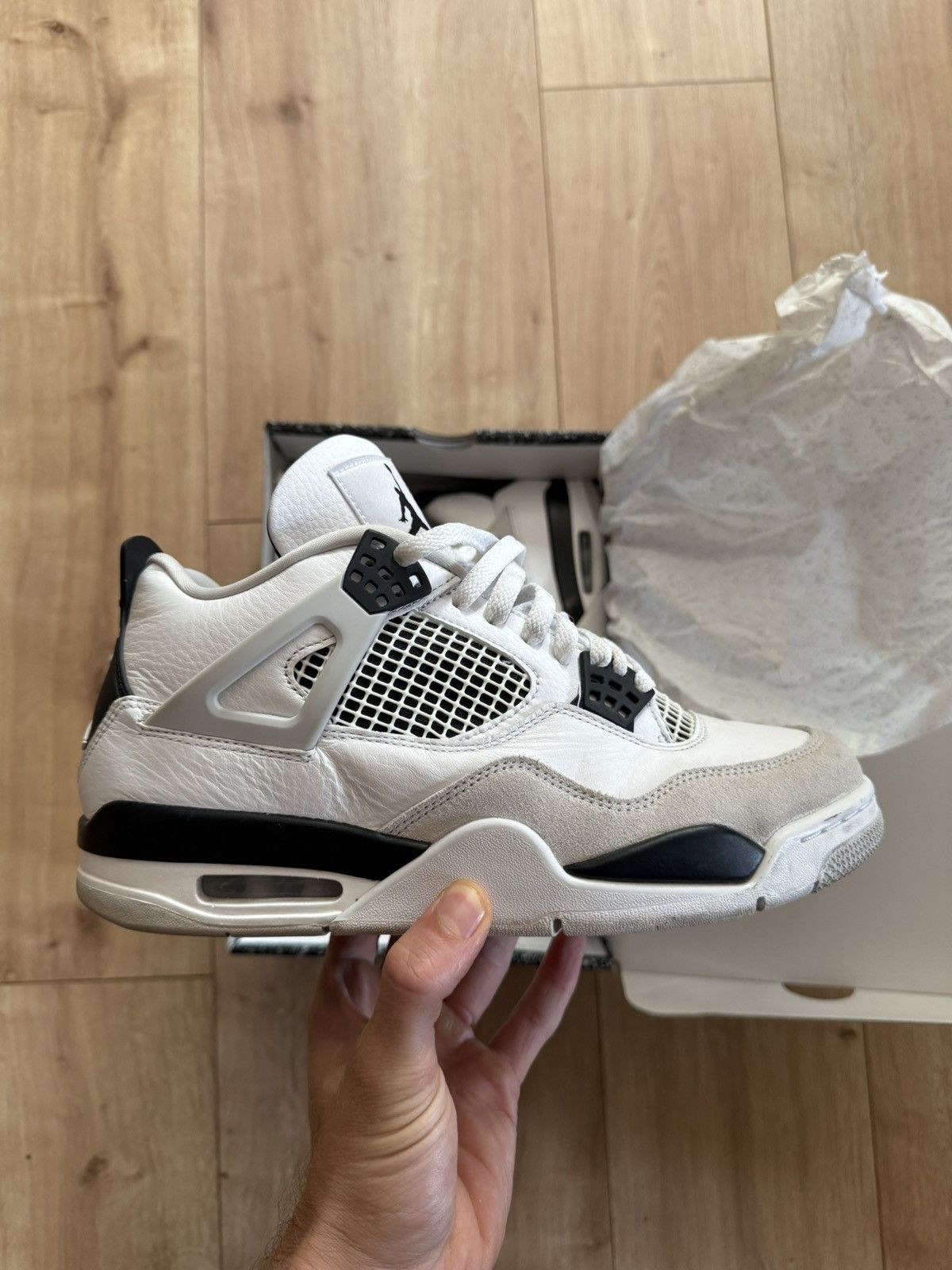 Jordan Brand × Nike Nike Jordan 4 Military Black US8.5 Size US 8.5 / EU 41-42 - 3 Thumbnail