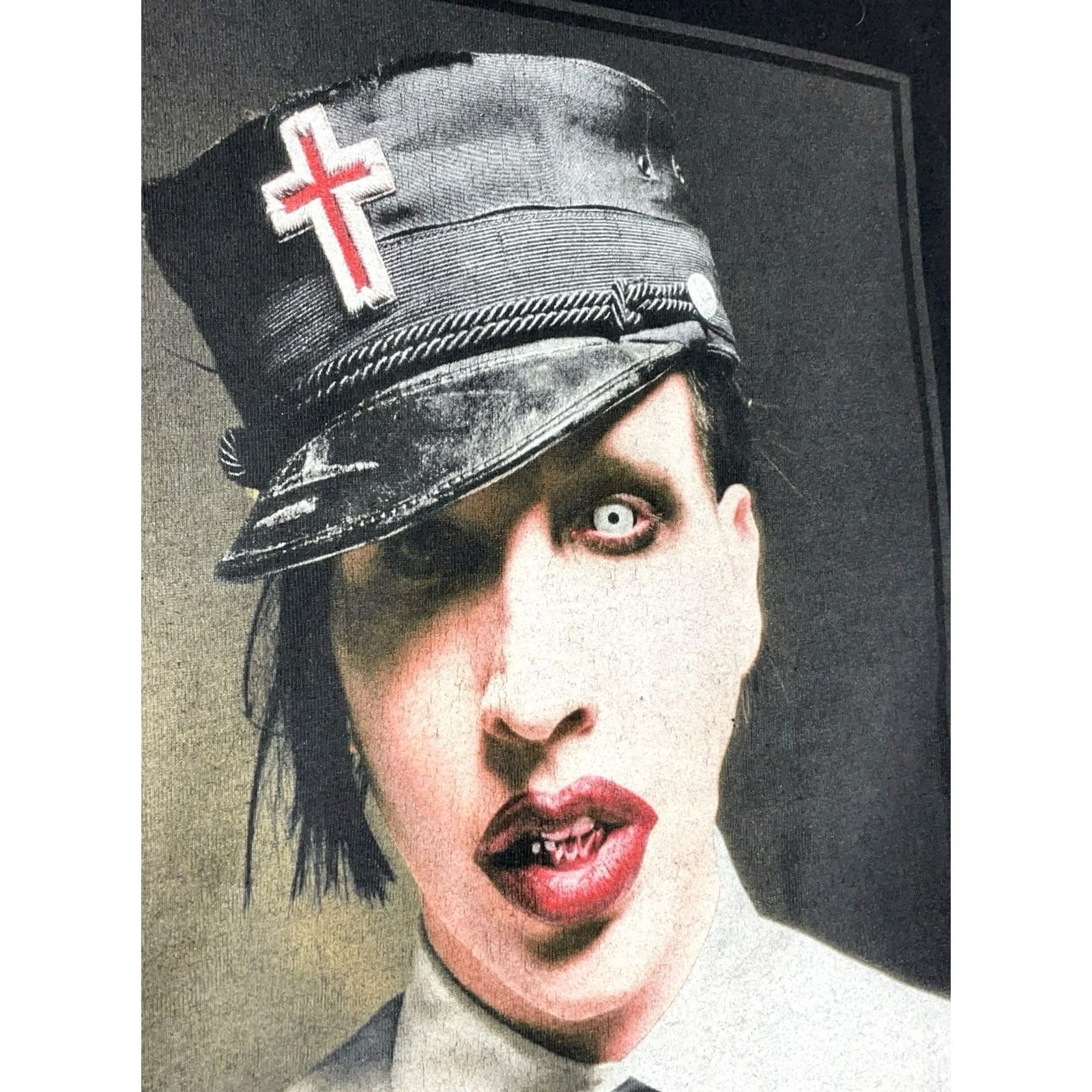 Vintage VINTAGE Marilyn Manson Golden Age Of Grotesque 2003 World Tour T-Shirt Black Adult Medium Mens Size US M / EU 48-50 / 2 - 4 Thumbnail