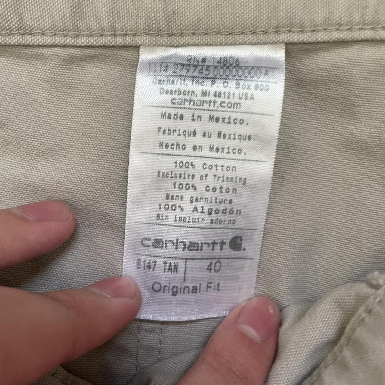 Carhartt × Vintage Vintage Y2K 90's Carhartt Beige Carpenter Shorts Size US 40 / EU 56 - 4 Thumbnail