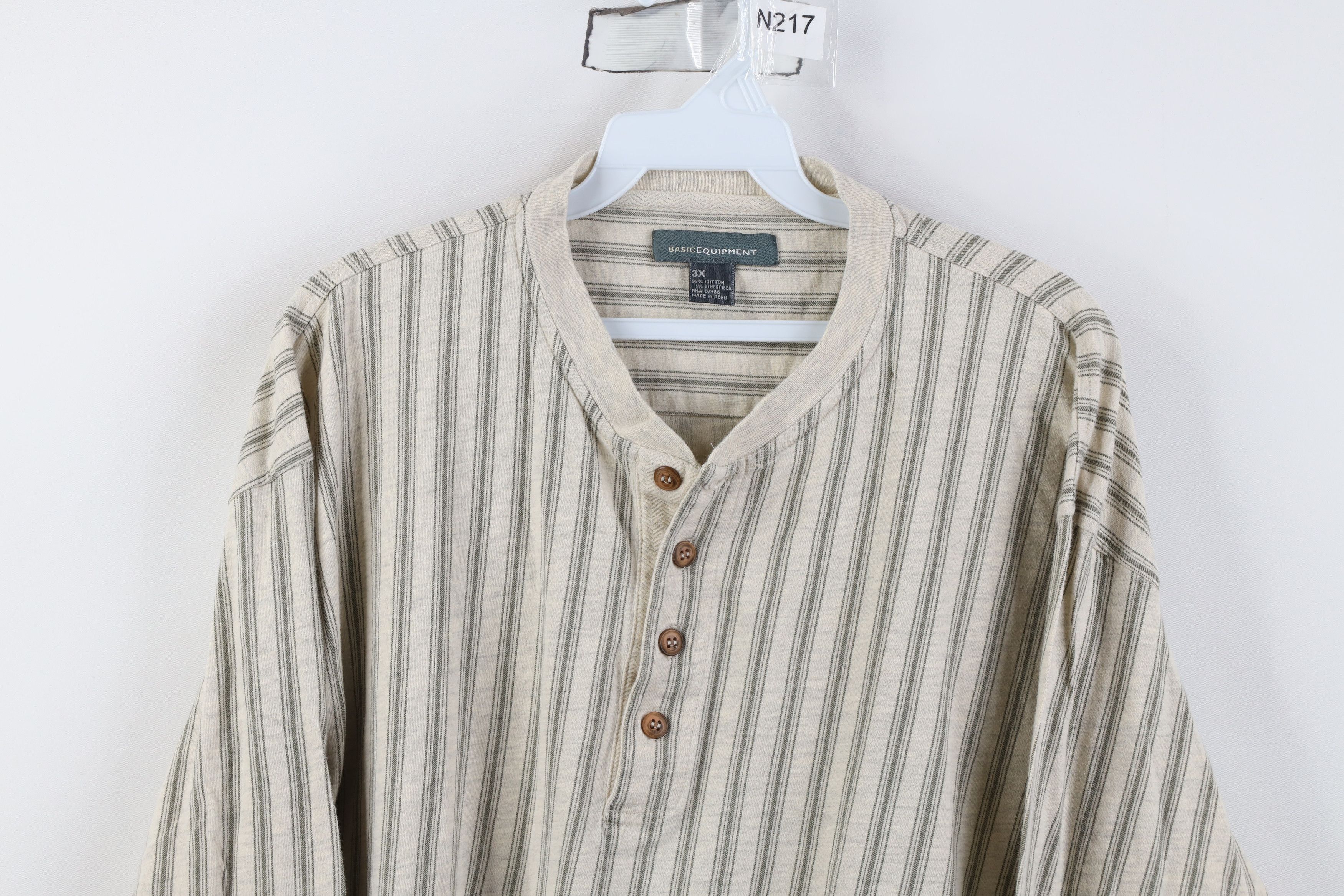 Vintage Vintage 90s Streetwear Long Sleeve Henley T-Shirt Cotton Size US XXL / EU 58 / 5 - 2 Thumbnail